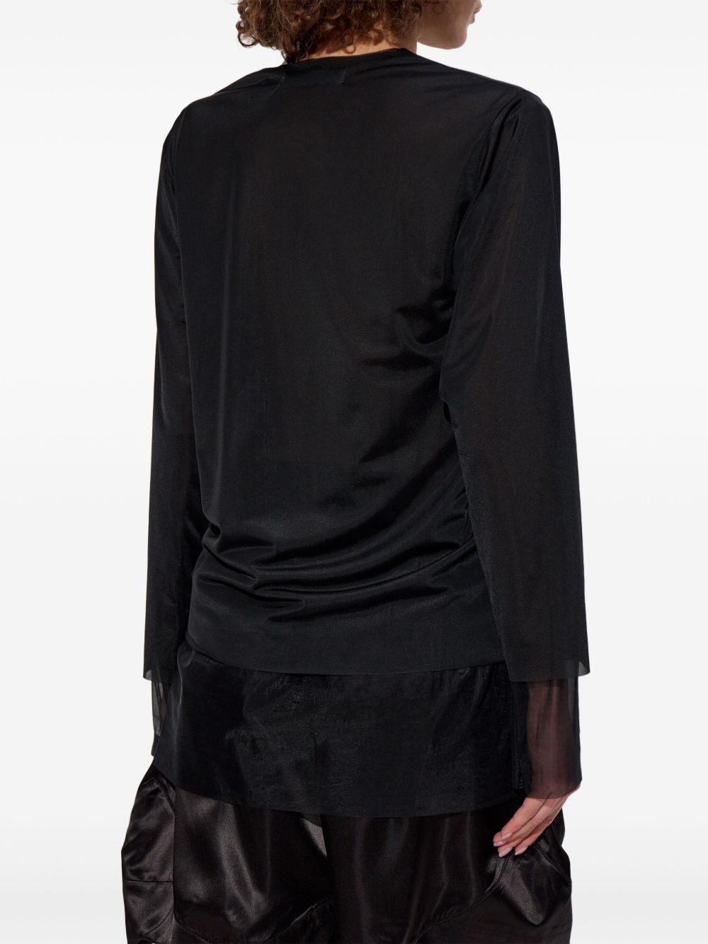 semi-sheer blouse - 4
