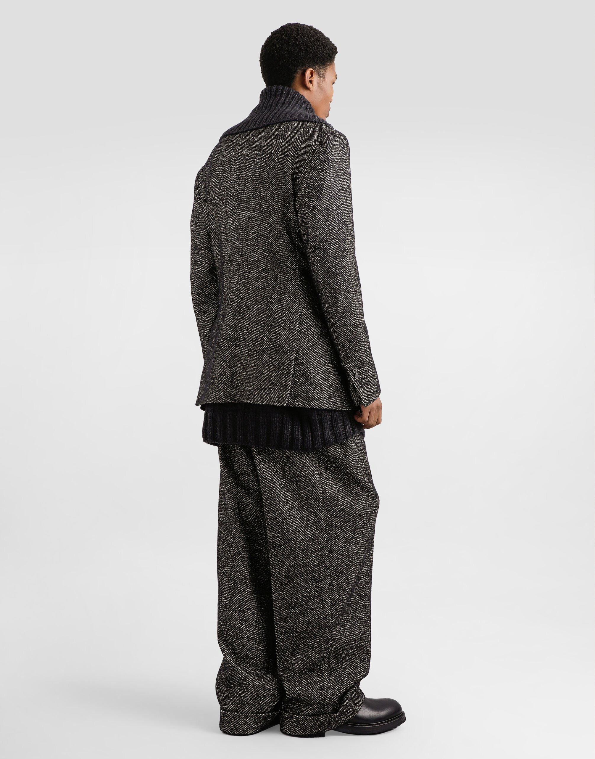 Wool chevron trousers - 3