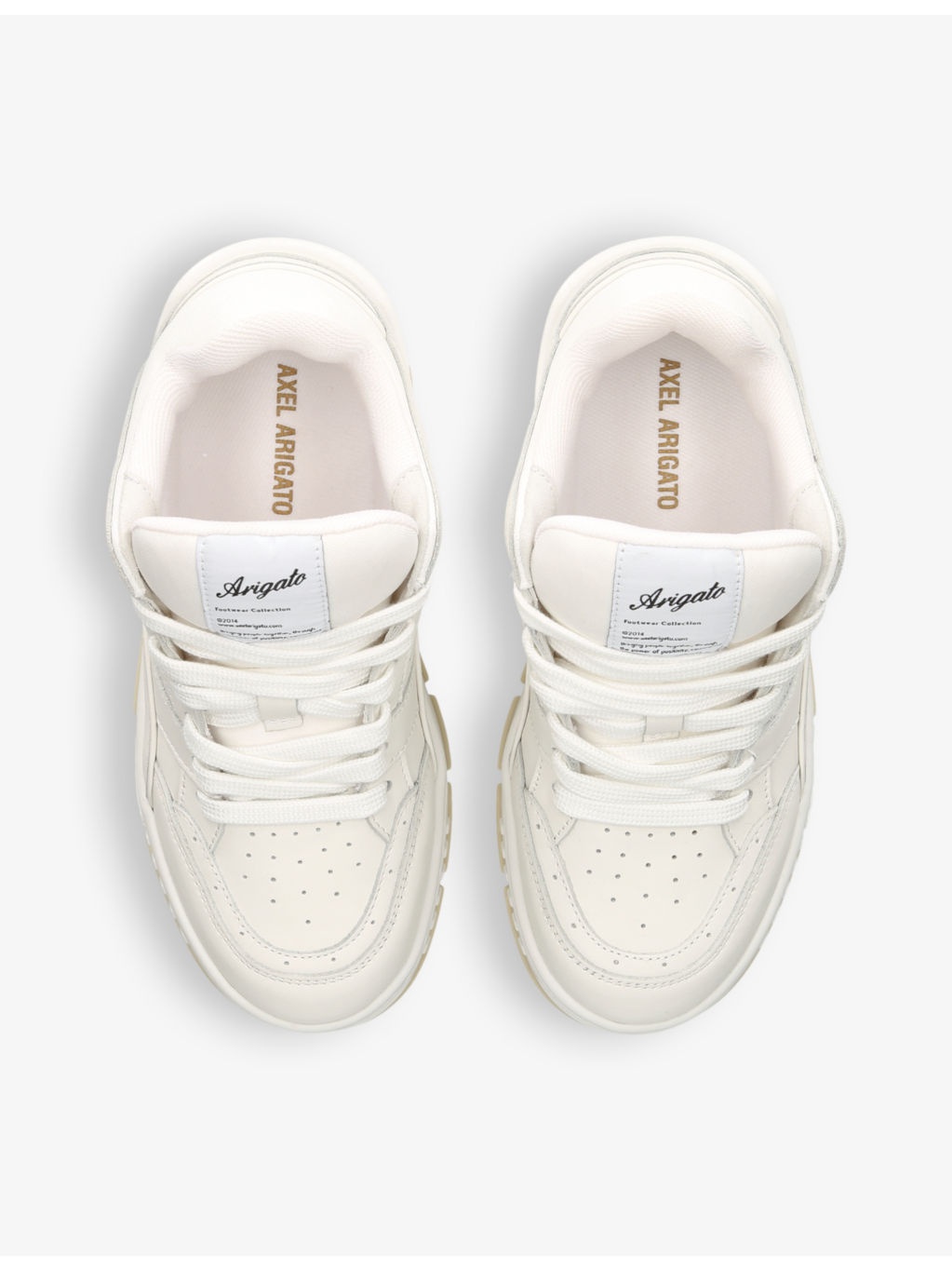 Area Lo brand-patch leather and recycled polyester mid-top trainers - 2