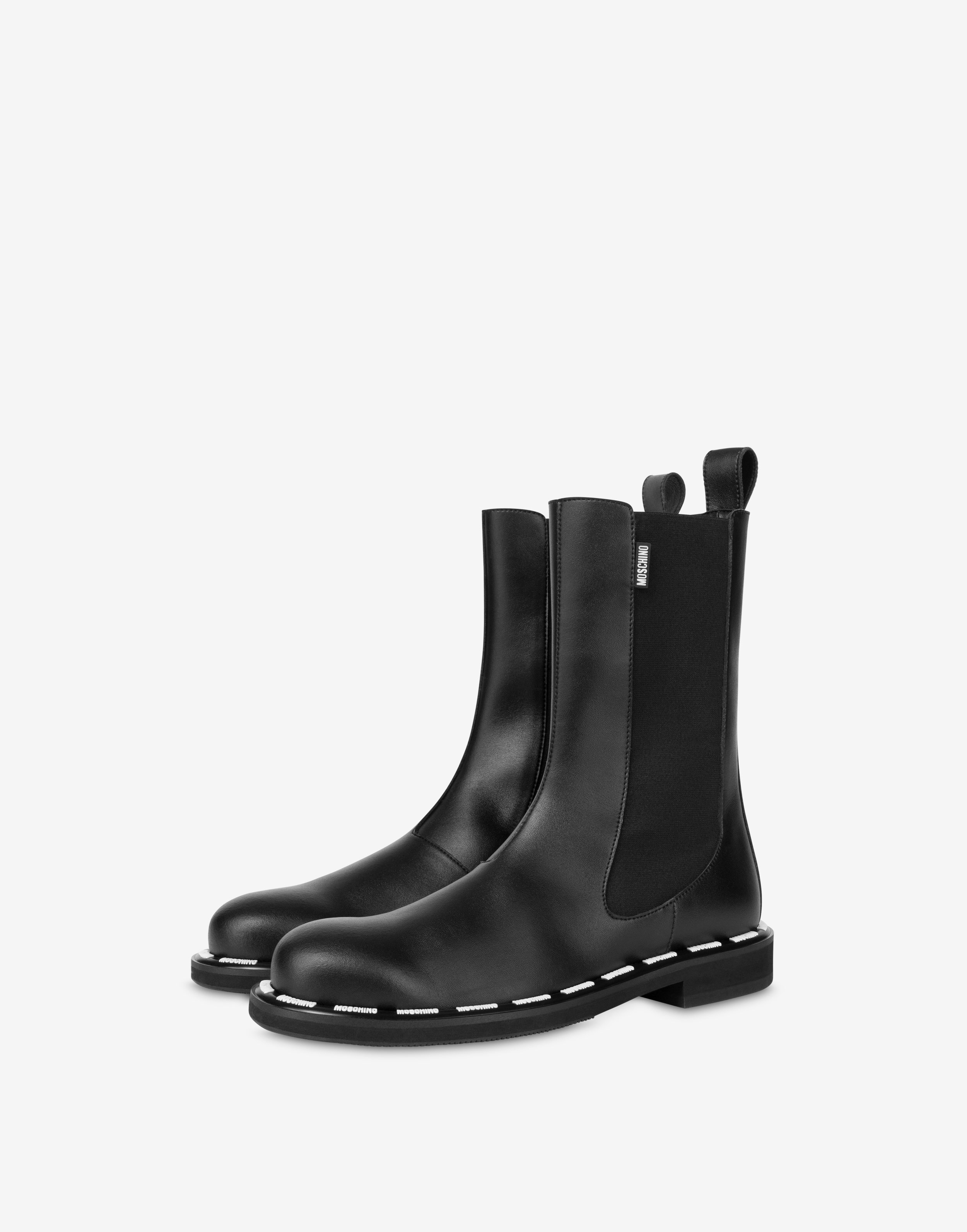 MOSCHINO LABEL CHELSEA BOOTS - 1