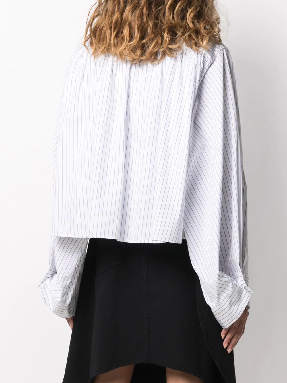 striped cropped shirt - 4