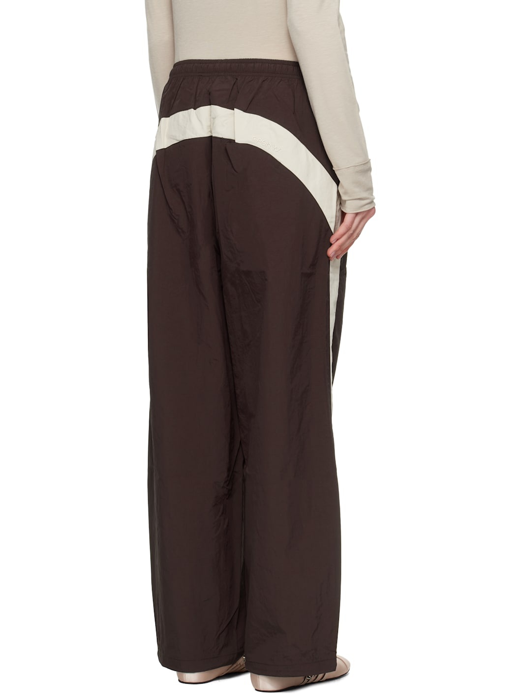 Brown & Beige YY Color Block Lounge Pants - 3