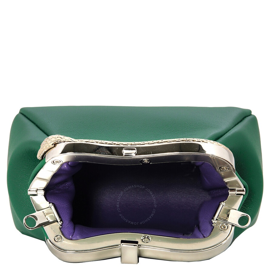 Bvlgari Serpentine Calf Leather Micro Pouch - Green - 4