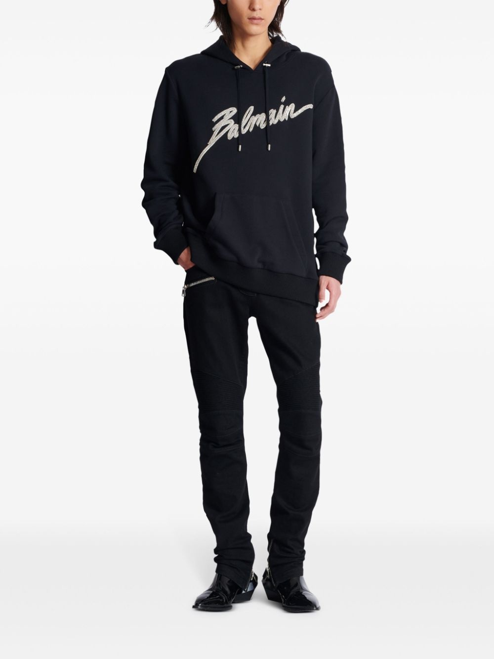 crystal-embellished hoodie - 2