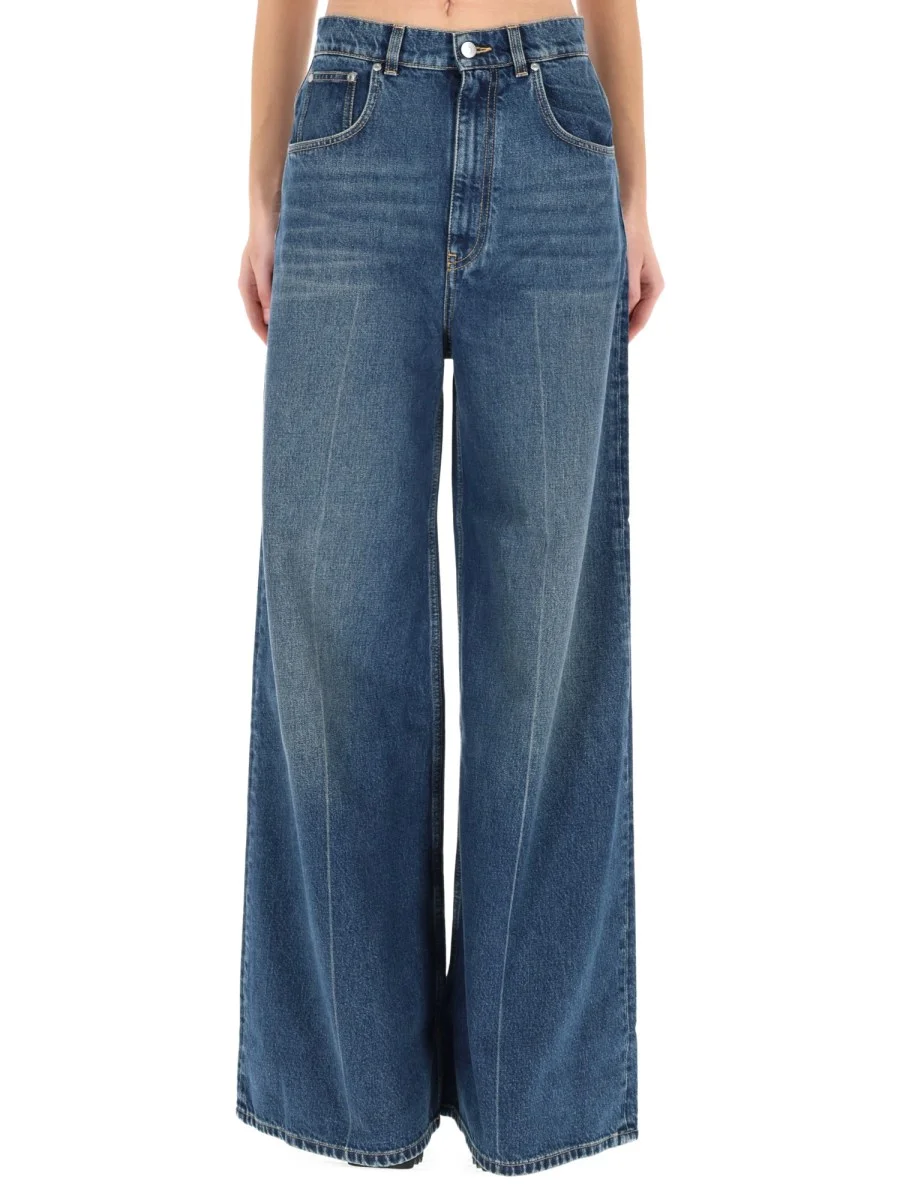 HIGH WAIST JEANS WITH STRAIGHT LEG - 1