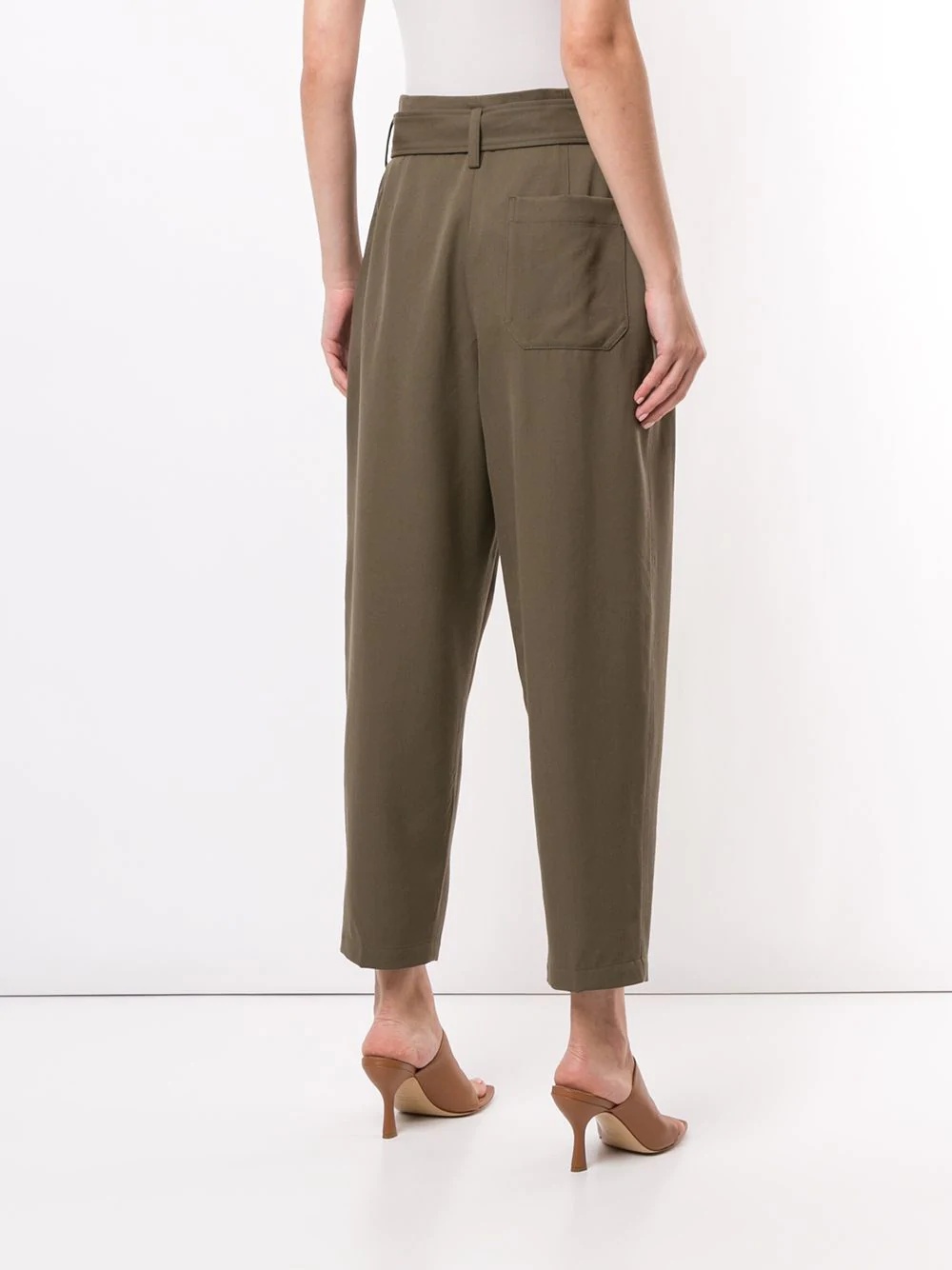 belted utility trousers - 4