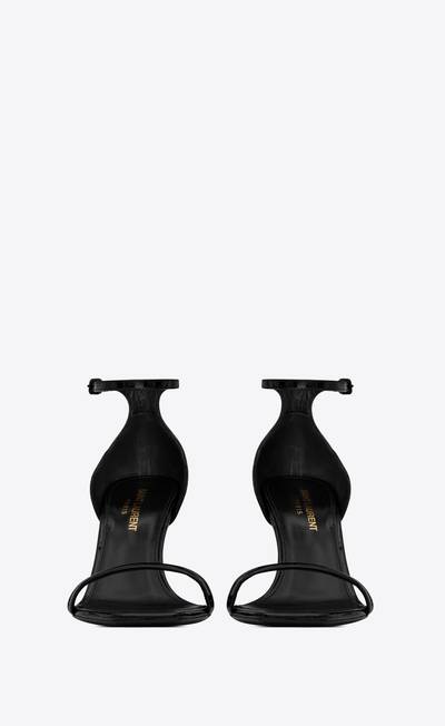 SAINT LAURENT opyum sandals in patent leather with black heel outlook