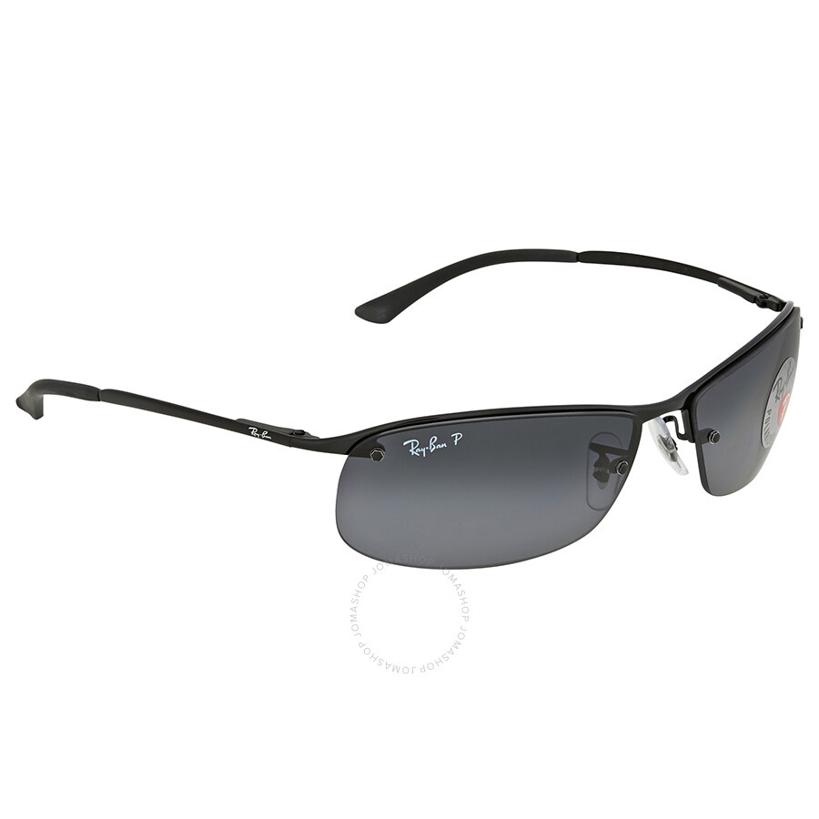 Ray Ban Polarized Grey Rectangular Men's Sunglasses RB3183 002/81 63 - 2