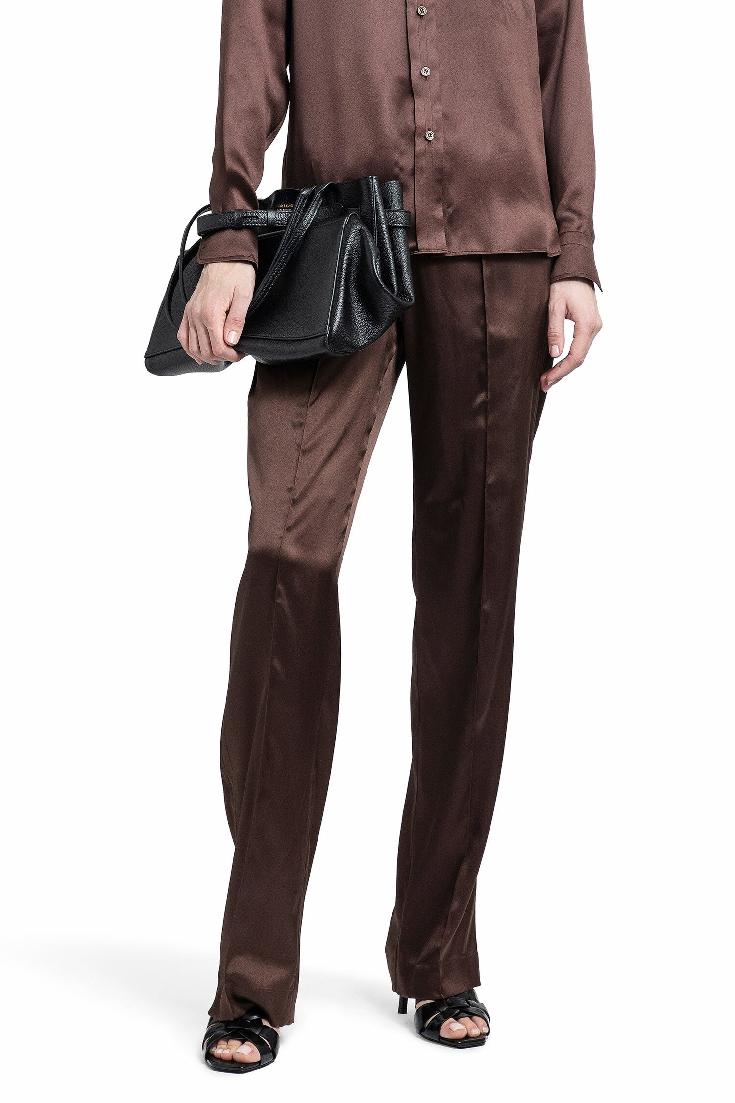 TOM FORD WOMAN BROWN TROUSERS - 1