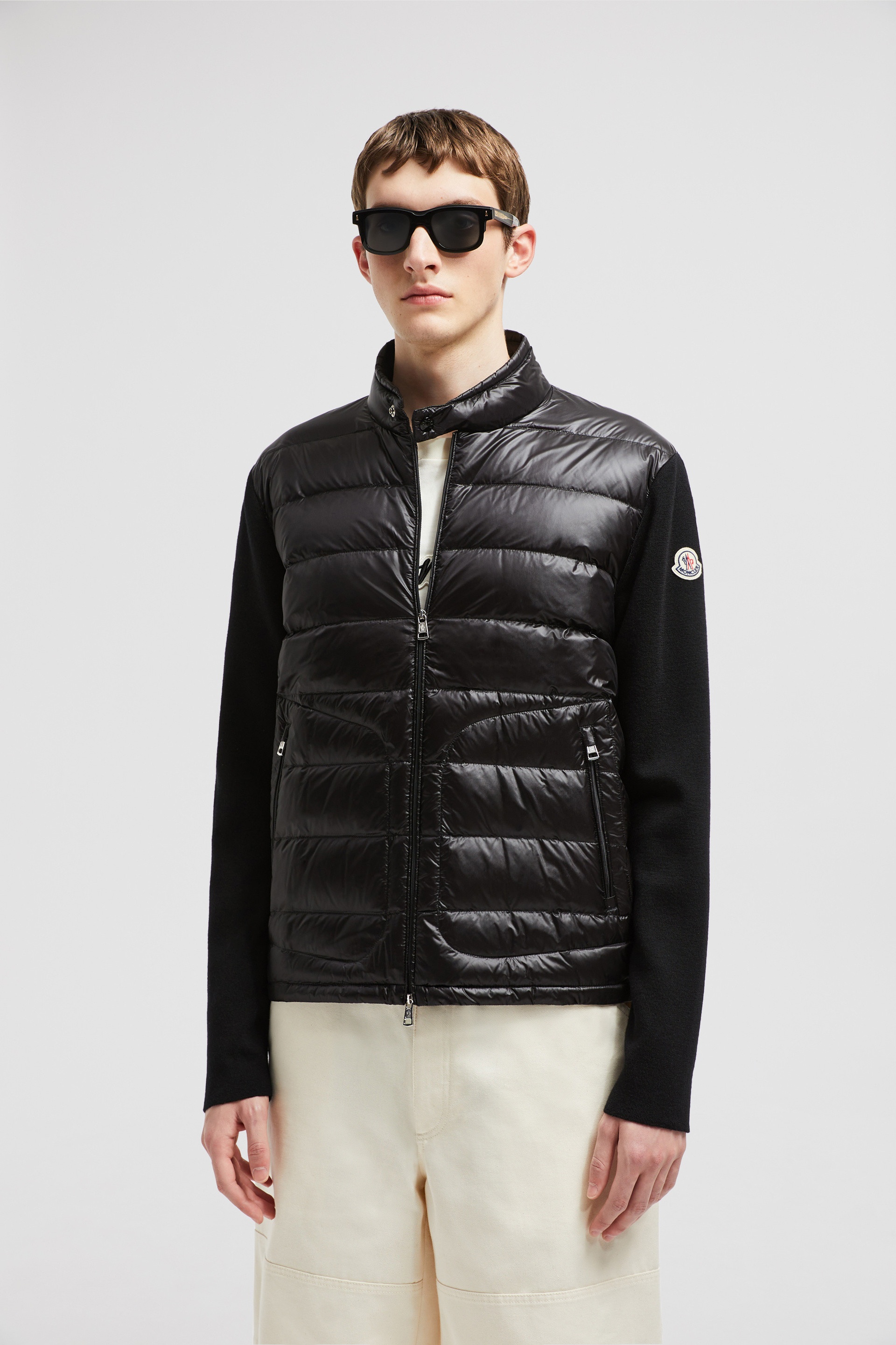 Padded Wool Zip-Up Cardigan - 2