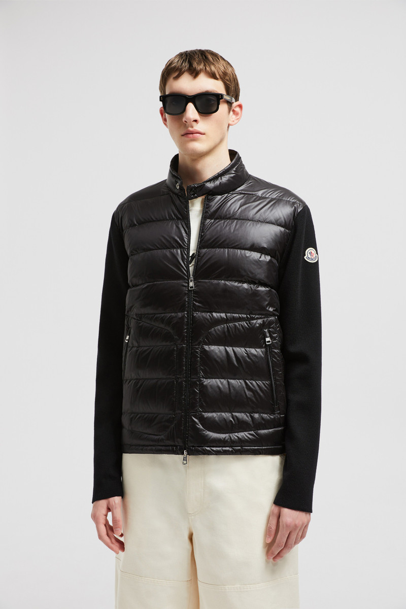 Moncler Padded Wool Zip-Up Cardigan outlook