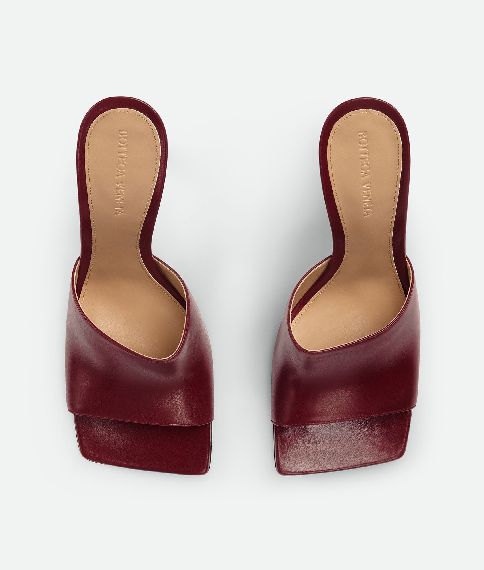 サンダル・ミュール Bottega Veneta Stretch Mule Merlot Bottega Veneta - Merlot Stretch Leather Mule Sandal, 35mm
