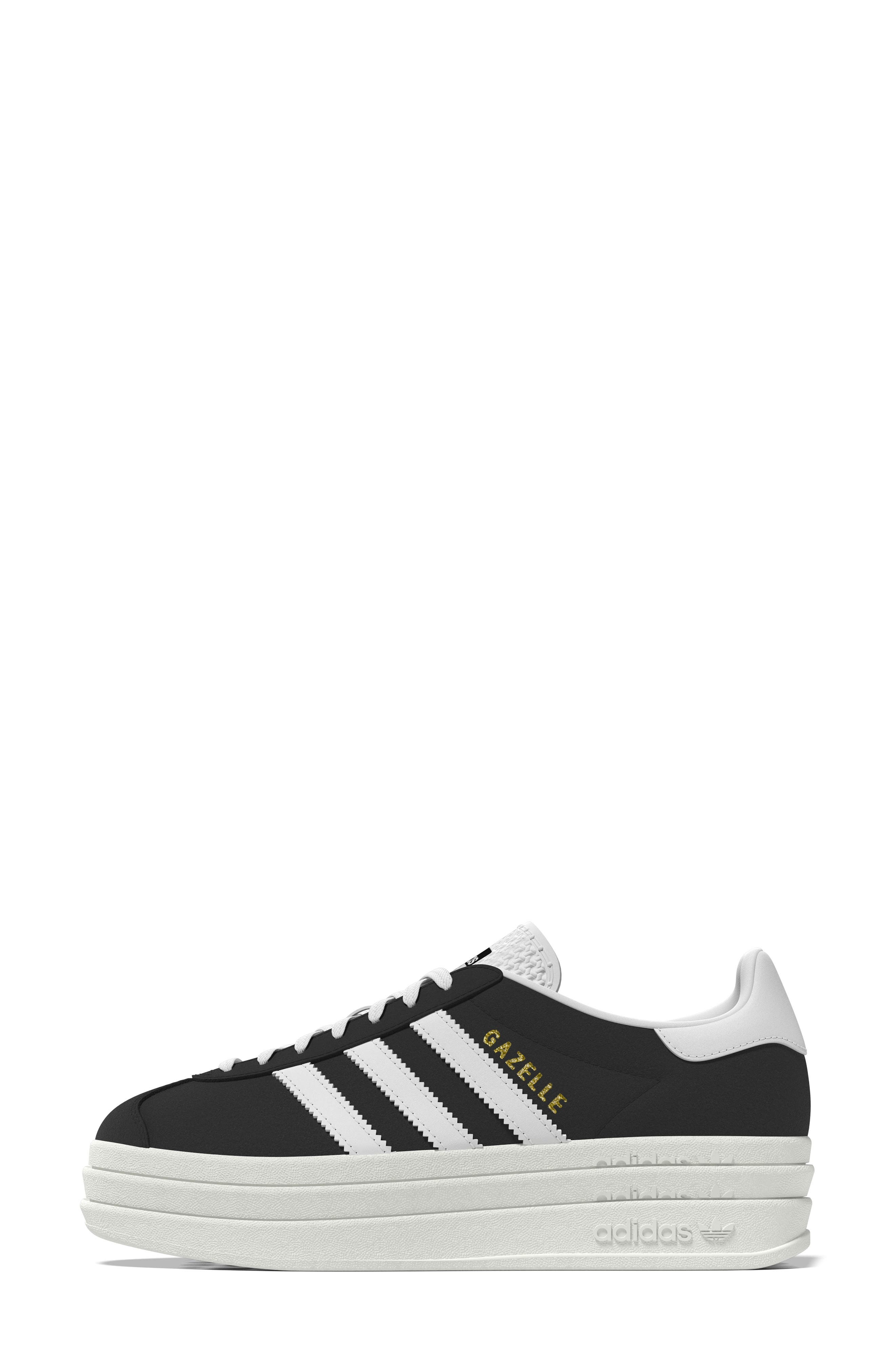 adidas Gazelle Bold Platform Sneaker in Cblack/cwh at Nordstrom - 7