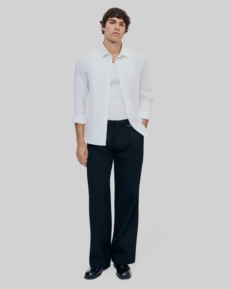 FORMAL WHITE POPLIN SHIRT - 1