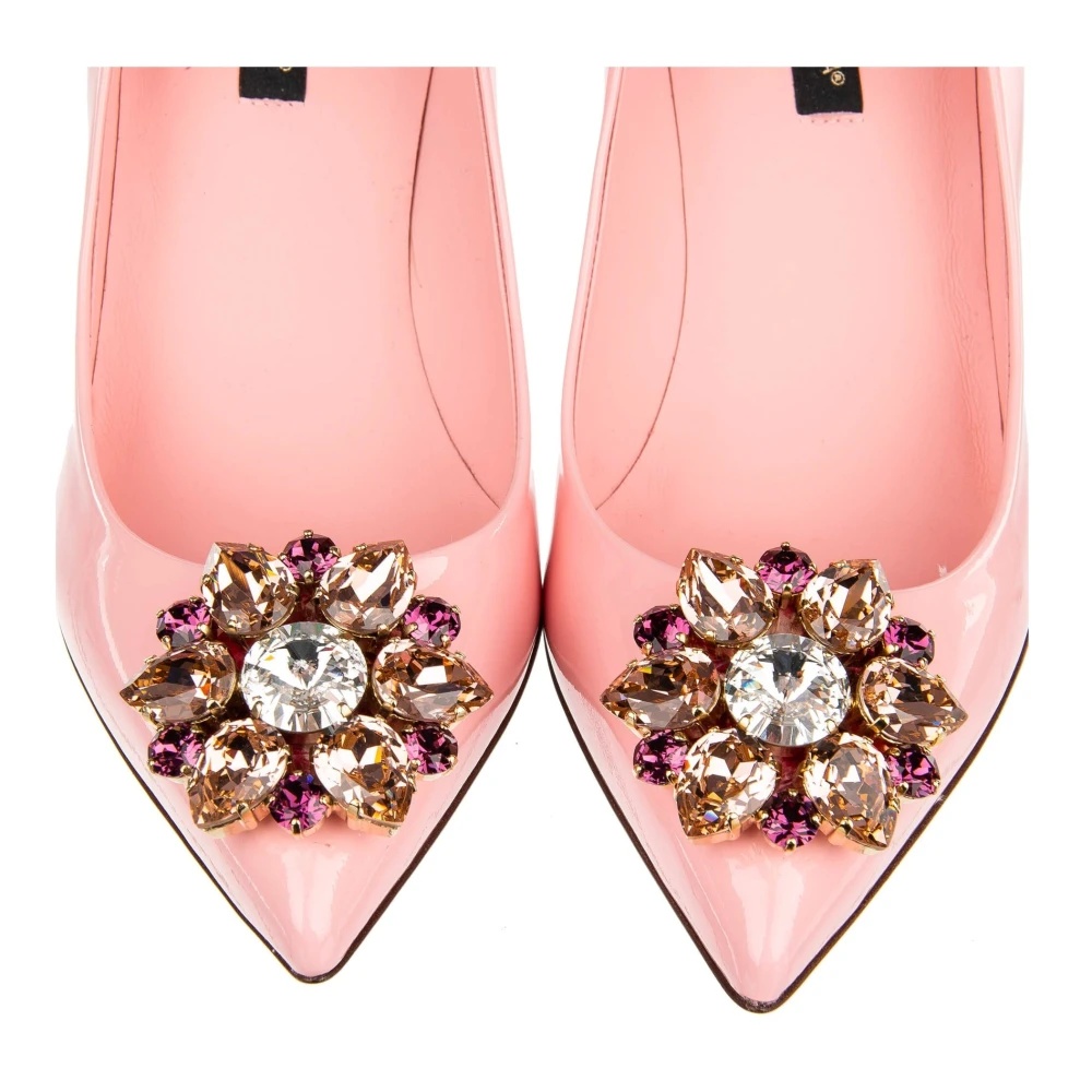 CRYSTAL EMBELLISHED SUEDE PUMPS - 3