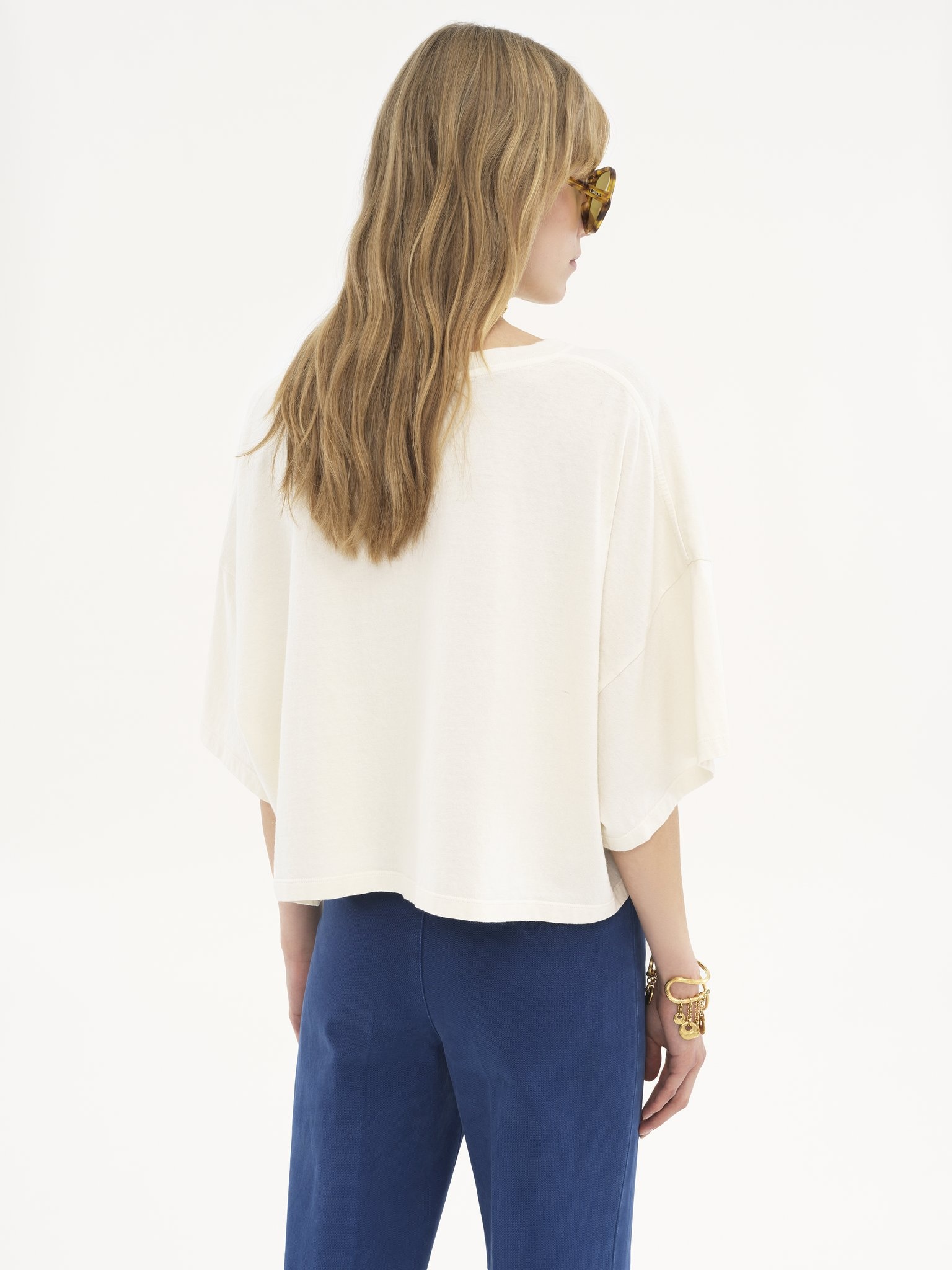 CROPPED LOGO T-SHIRT IN COTTON JERSEY - 5