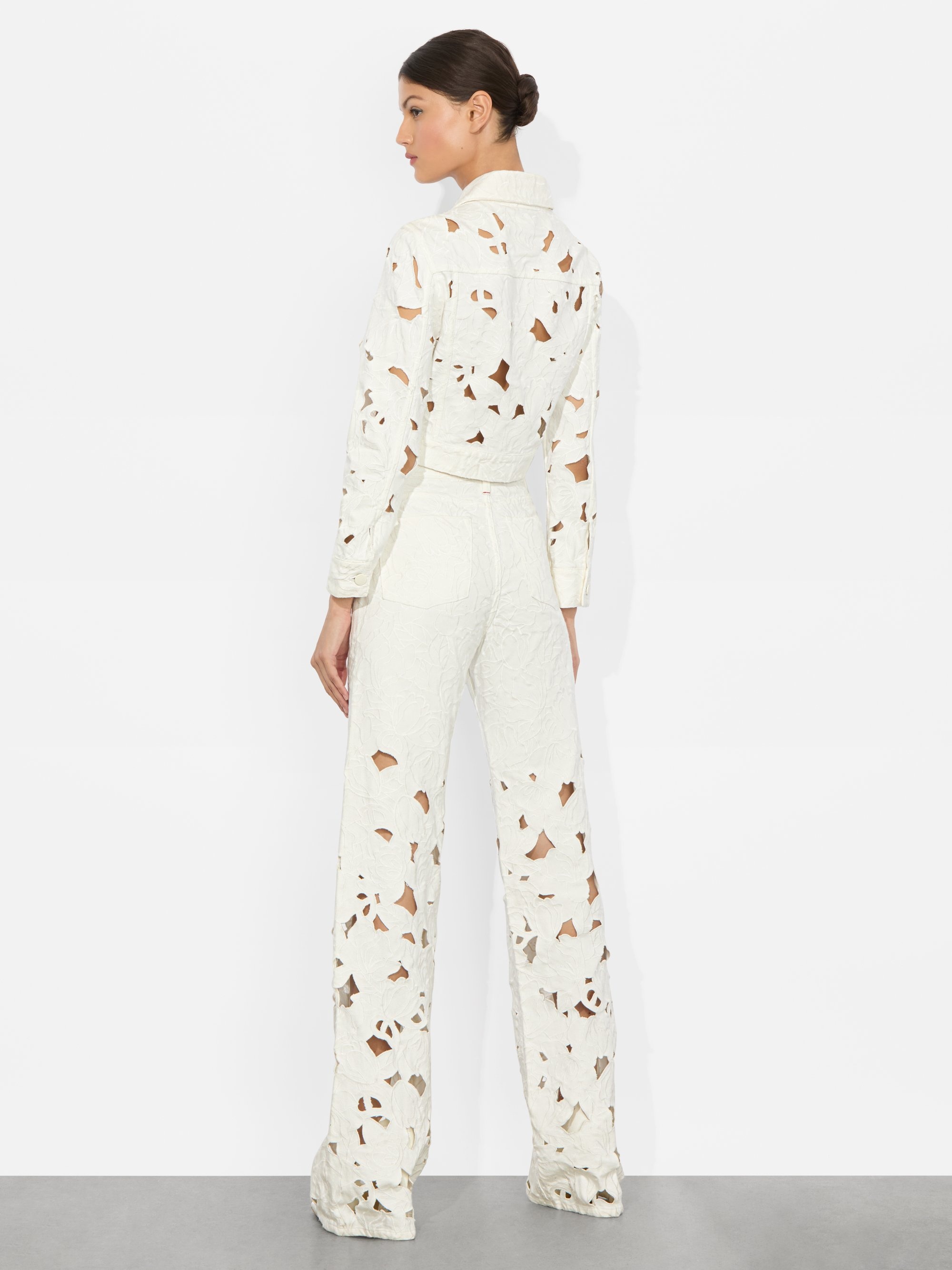 CHLOE EYELET DENIM JACKET - 4