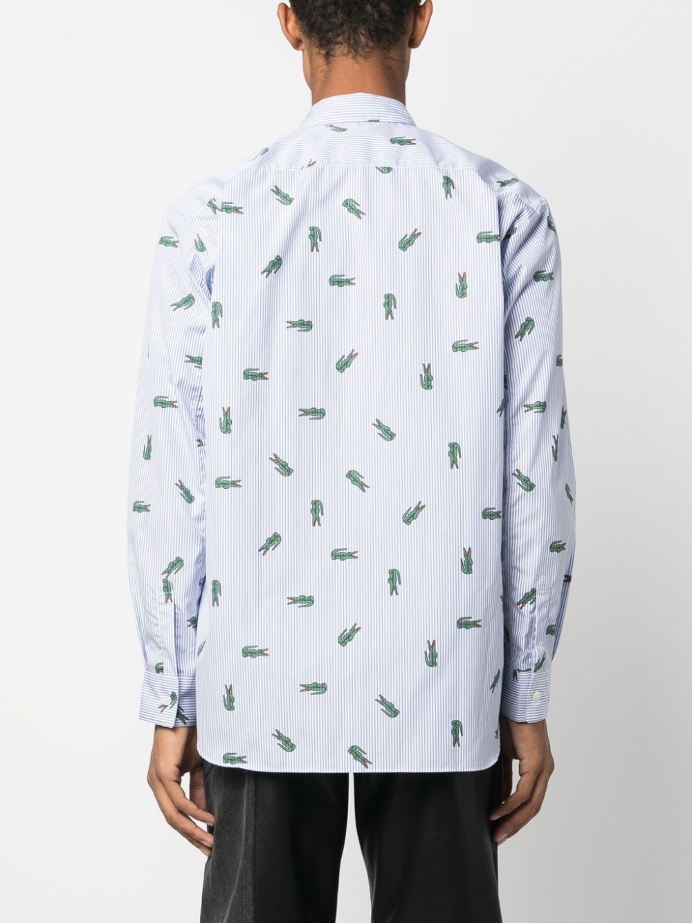 x Lacoste logo striped shirt - 4