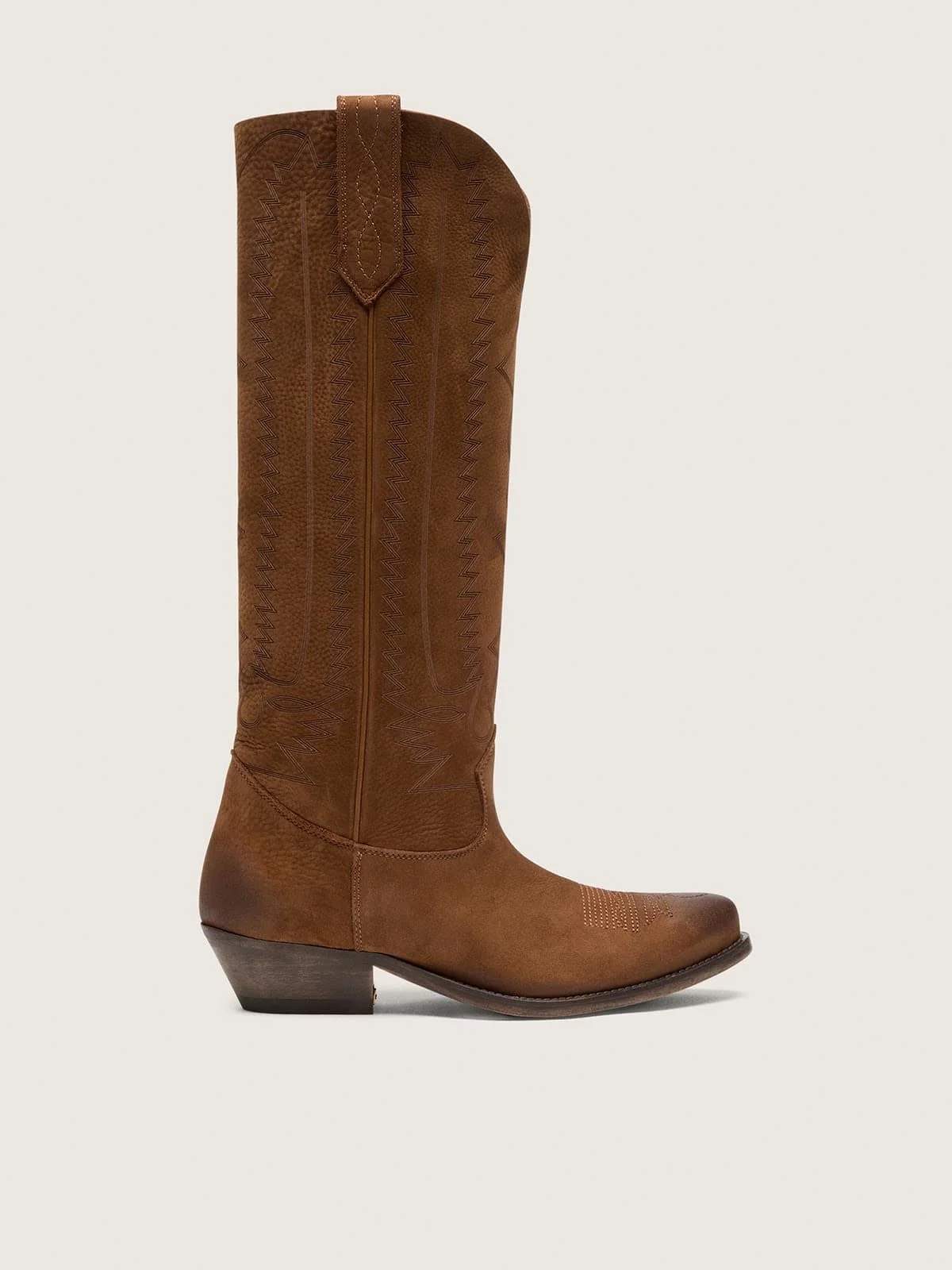 Wish Star boots in brown leather with laser-engraved pattern - 1