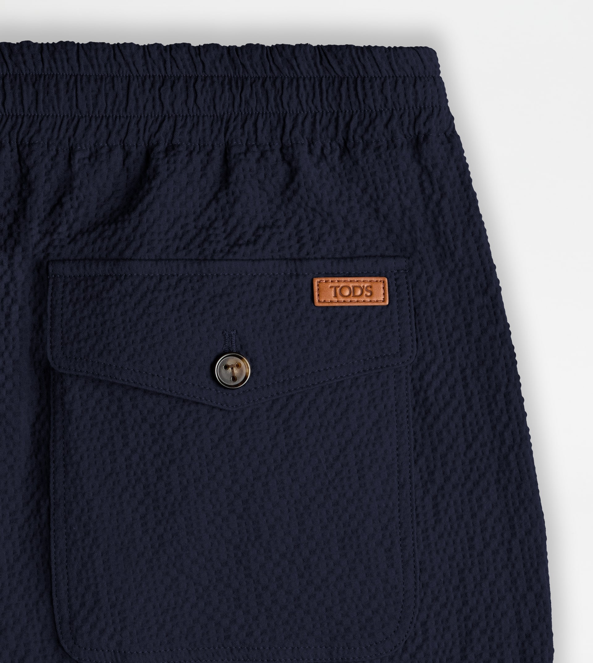 PANTS IN SEERSUCKER COTTON - BLUE - 2