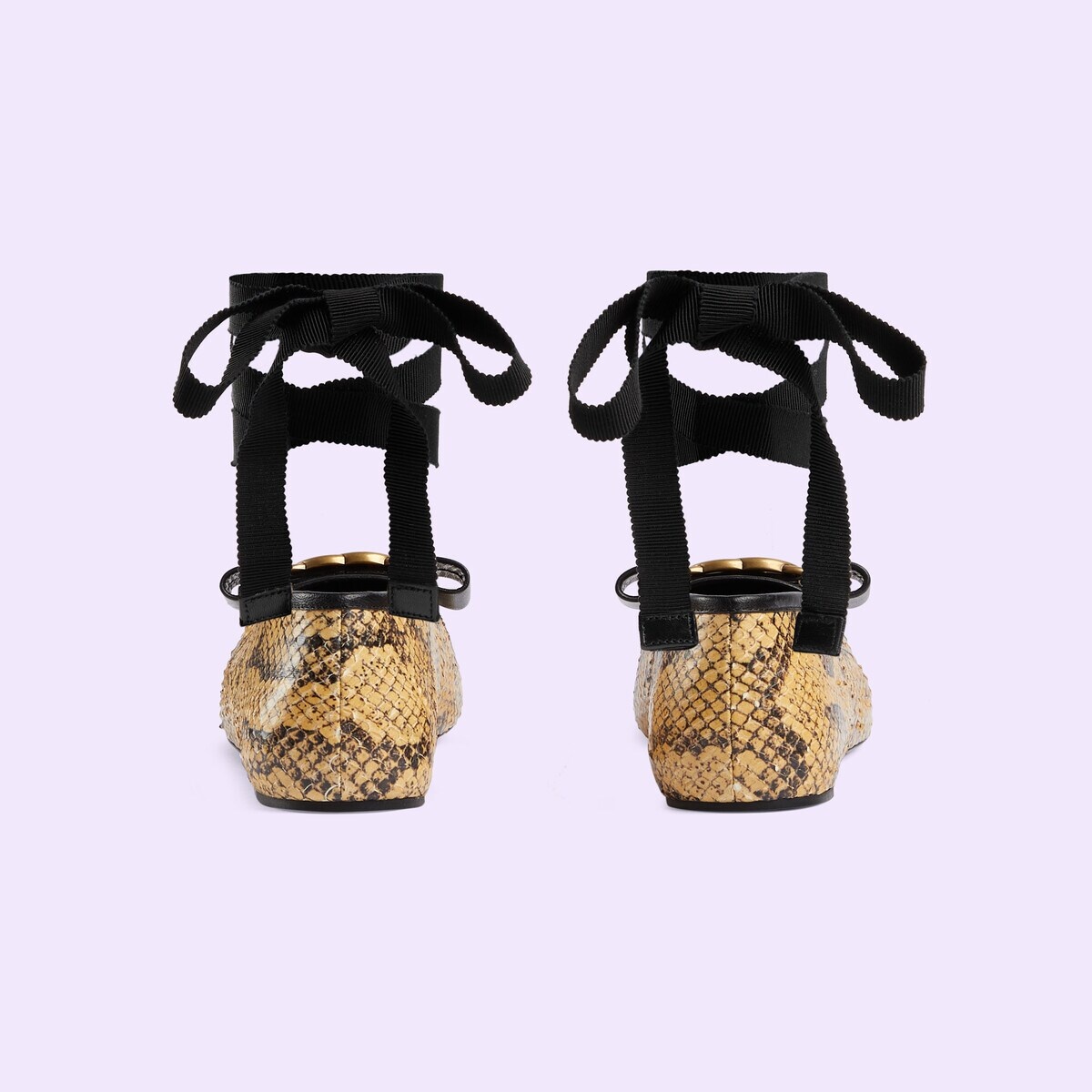 Women's python ballet flat - 3