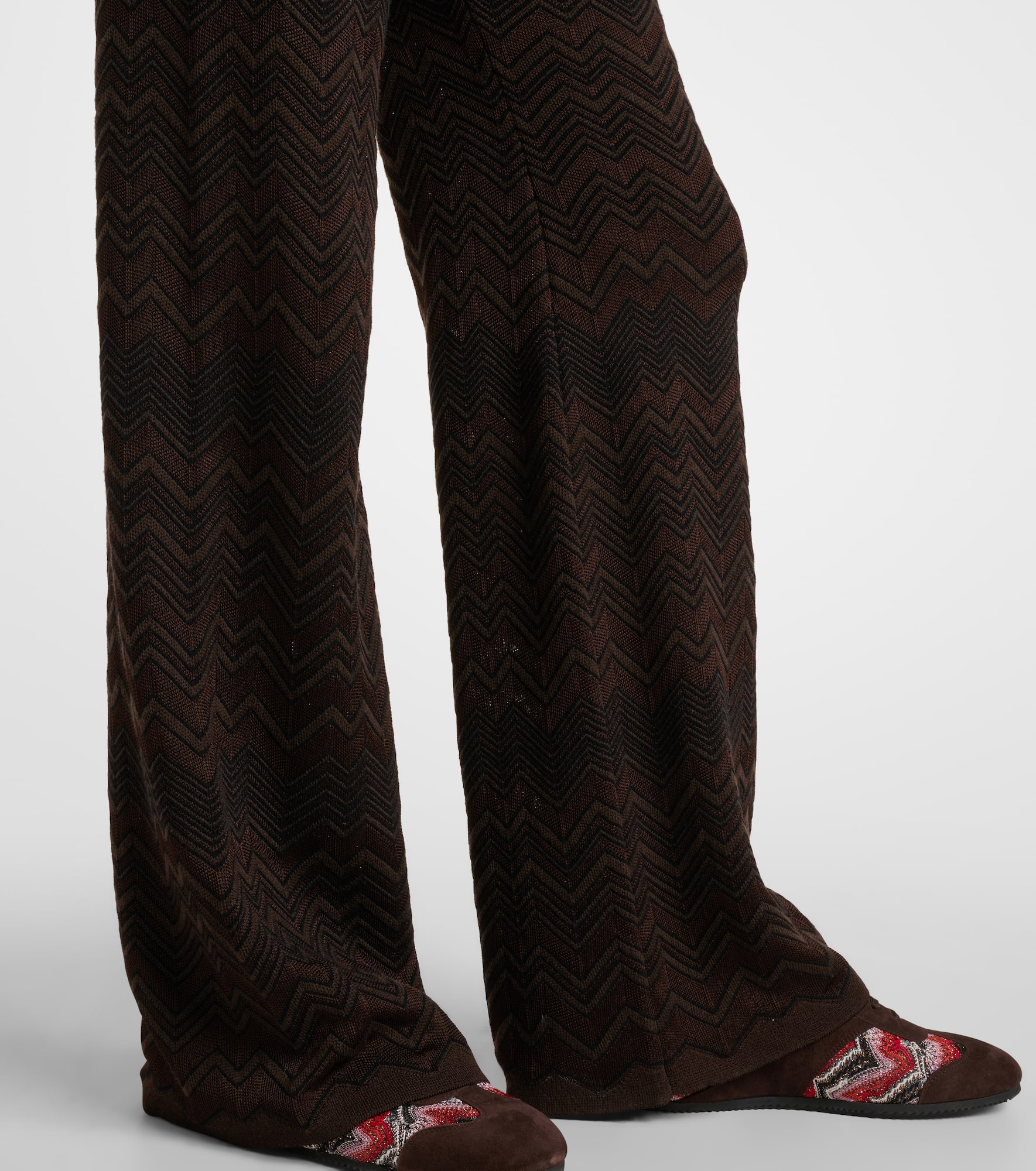 Zigzag high-rise flared pants - 5