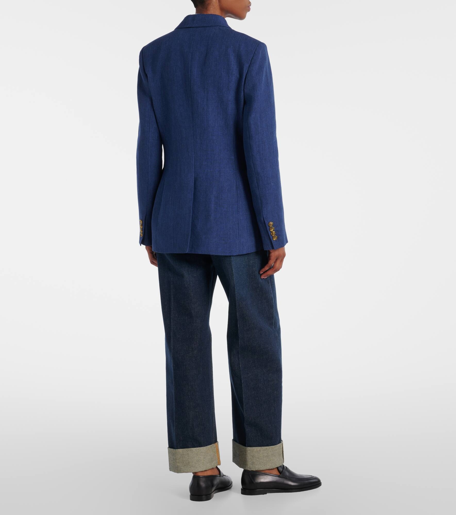 x Argent Chelsea linen denim blazer - 3