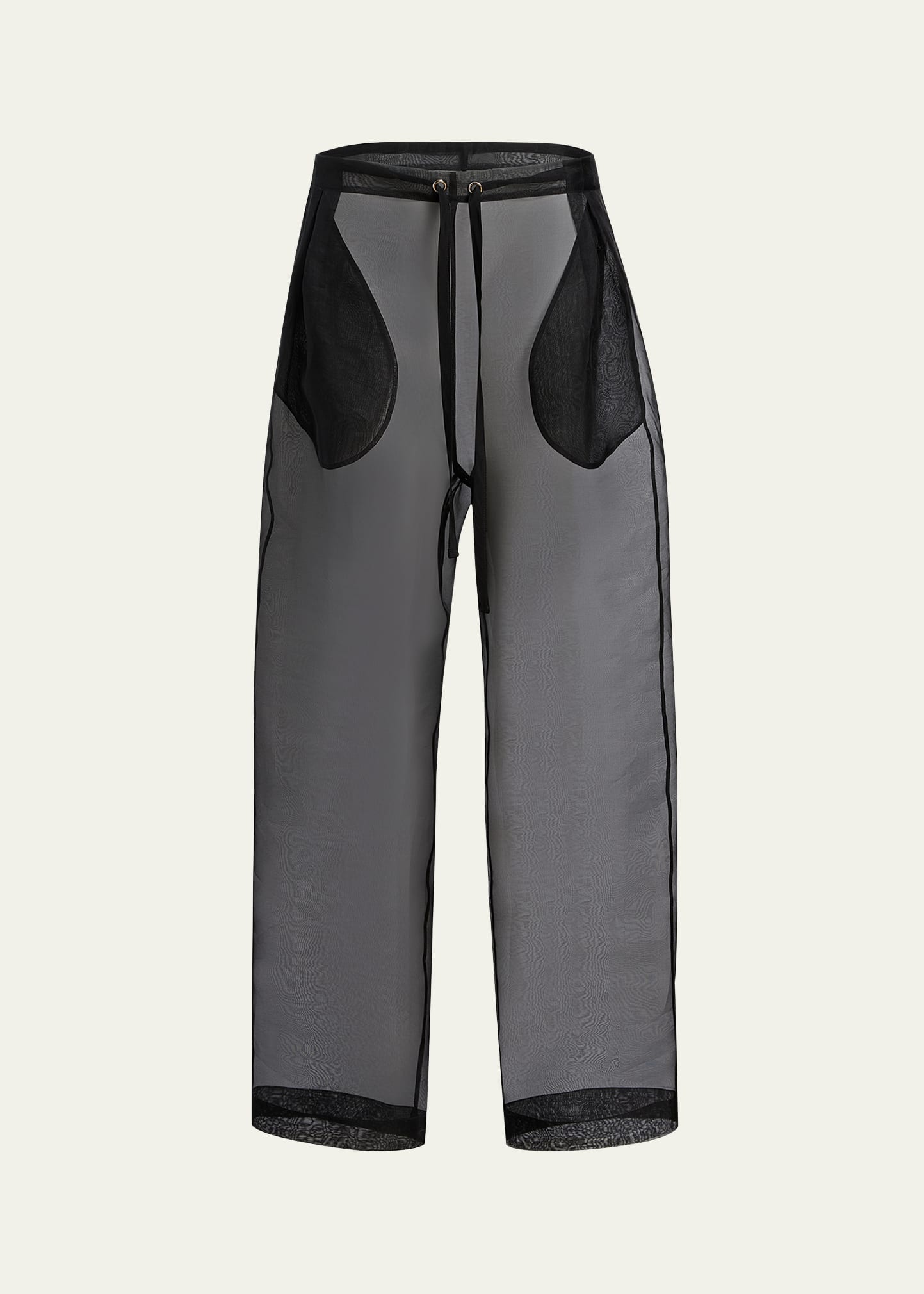 Trenton Drawstring Sheer Pants - 1