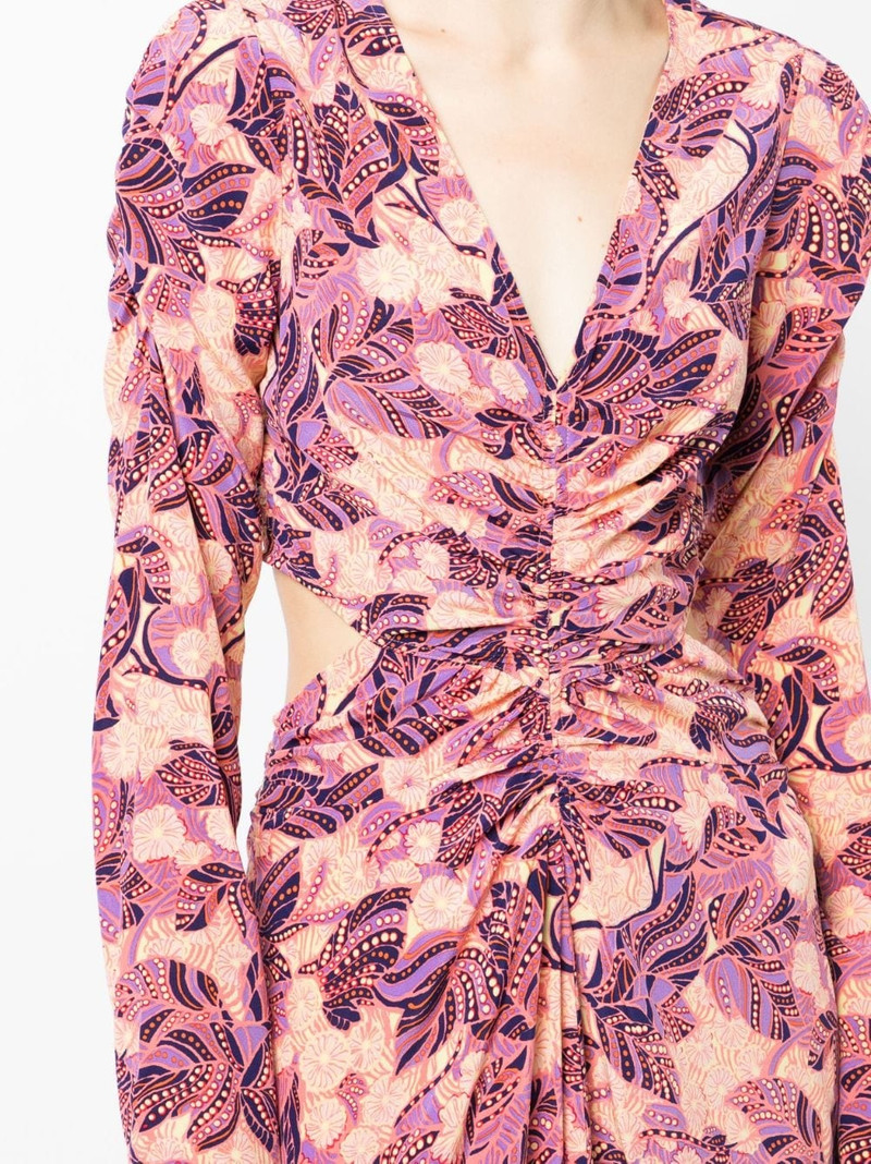 Mona floral-print flared dress 5