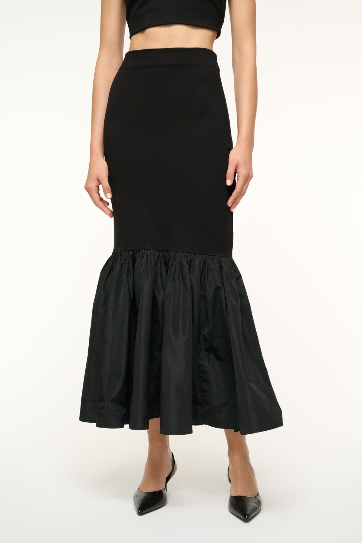 STAUD HAWTHORNE SKIRT BLACK - 3