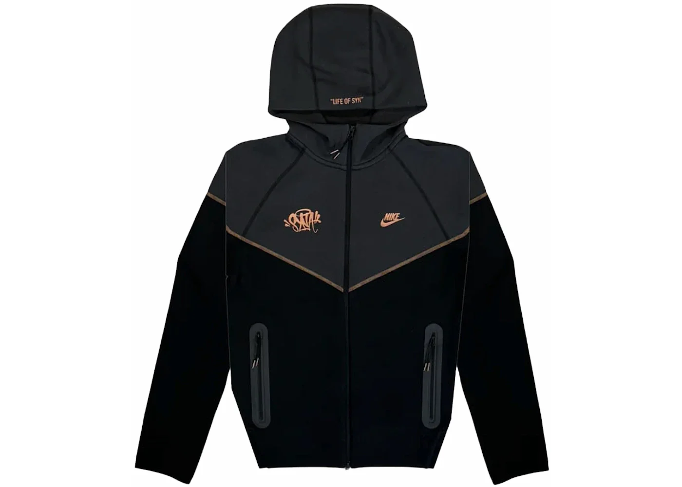 Nike Sportswear Tech Fleece x Central Cee Syna World Full Zip Hoodie Black/Metallic Red Bronze - 1