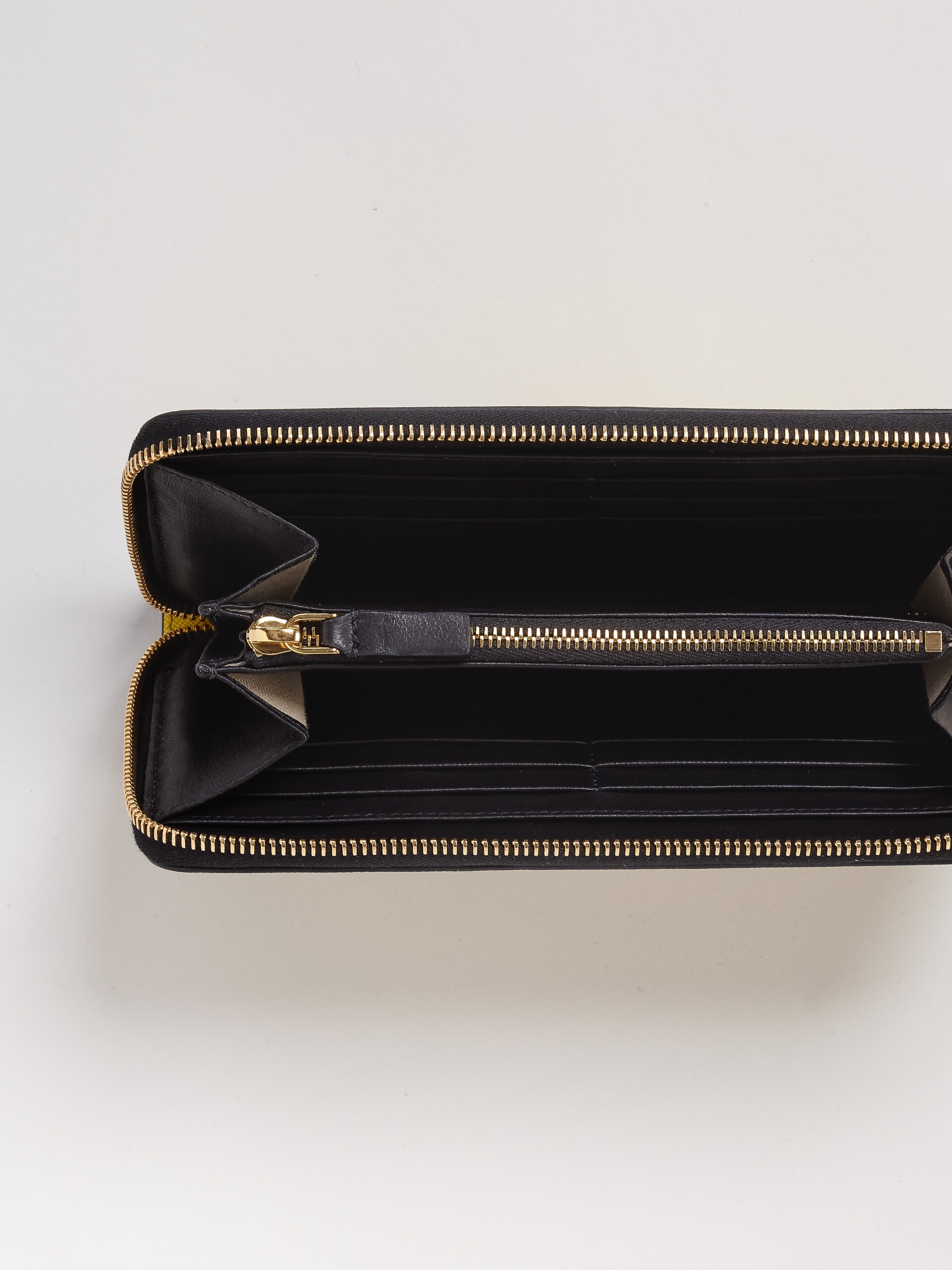MULTICOLOURED YELLOW SAFFIANO LEATHER ZIP-AROUND WALLET - 2