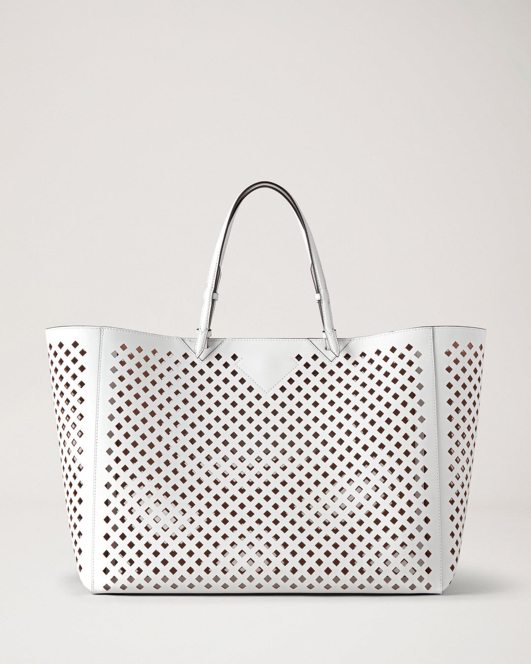 Xl Perforated Tote White Perforated Leather - 2