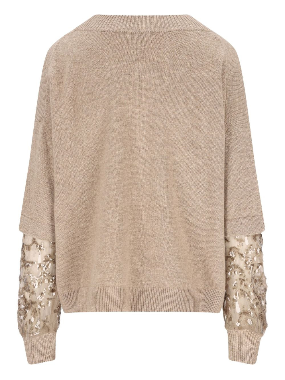 sequin-embellished cashmere sweater - 2