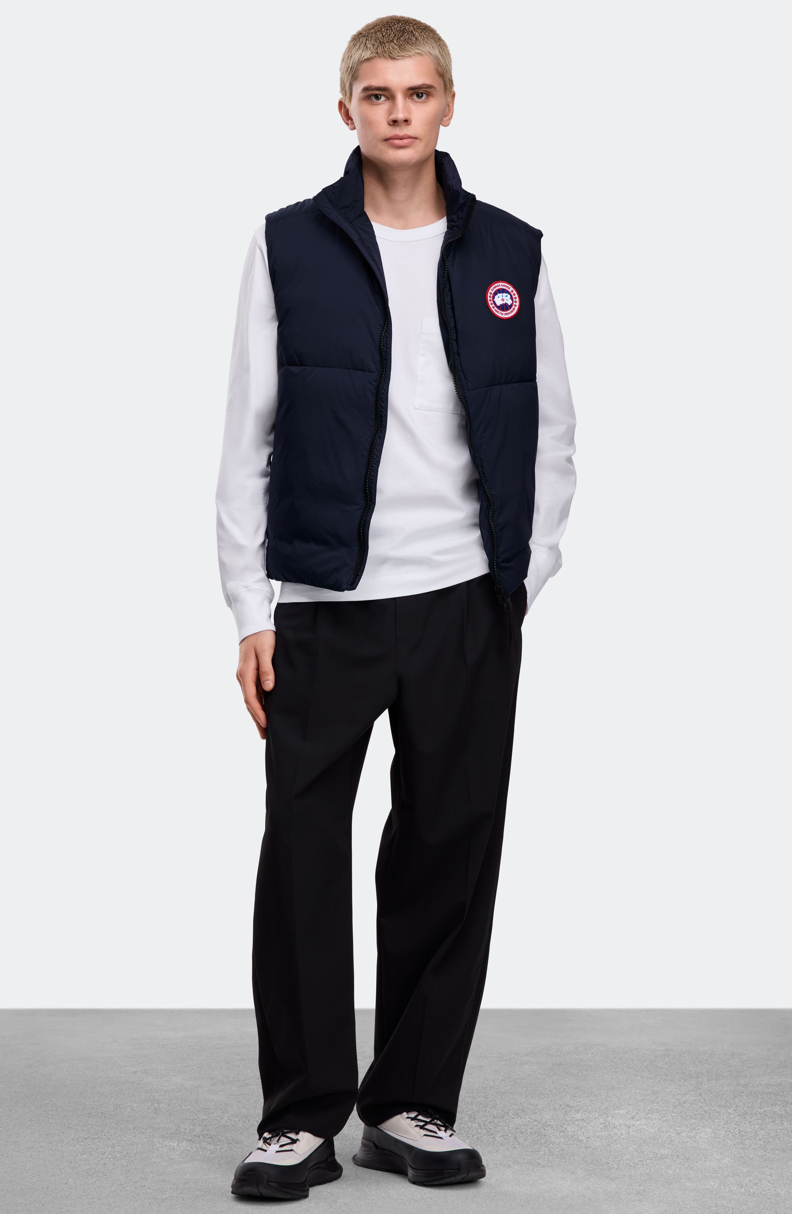 Canada Goose Lodge Packable 750 Fill Power Down Vest in Atlantic Navy - 5