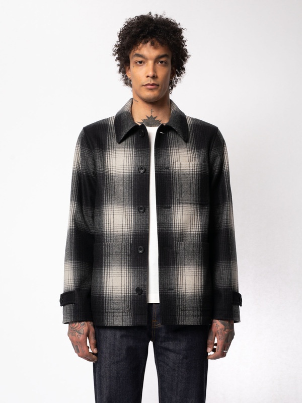 Mangan Shadow Check Jacket Black Check - 6