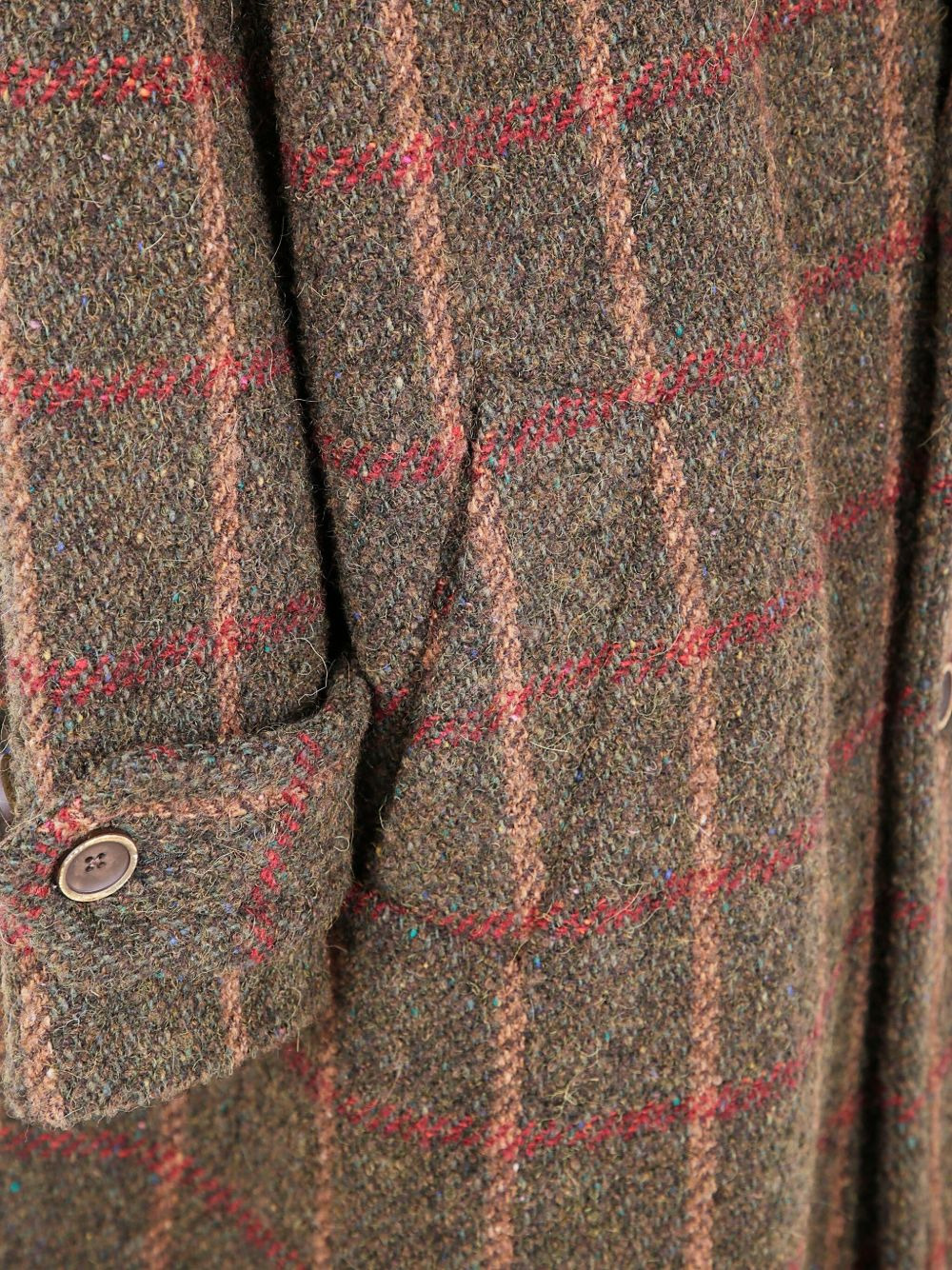 checked wool coat - 3