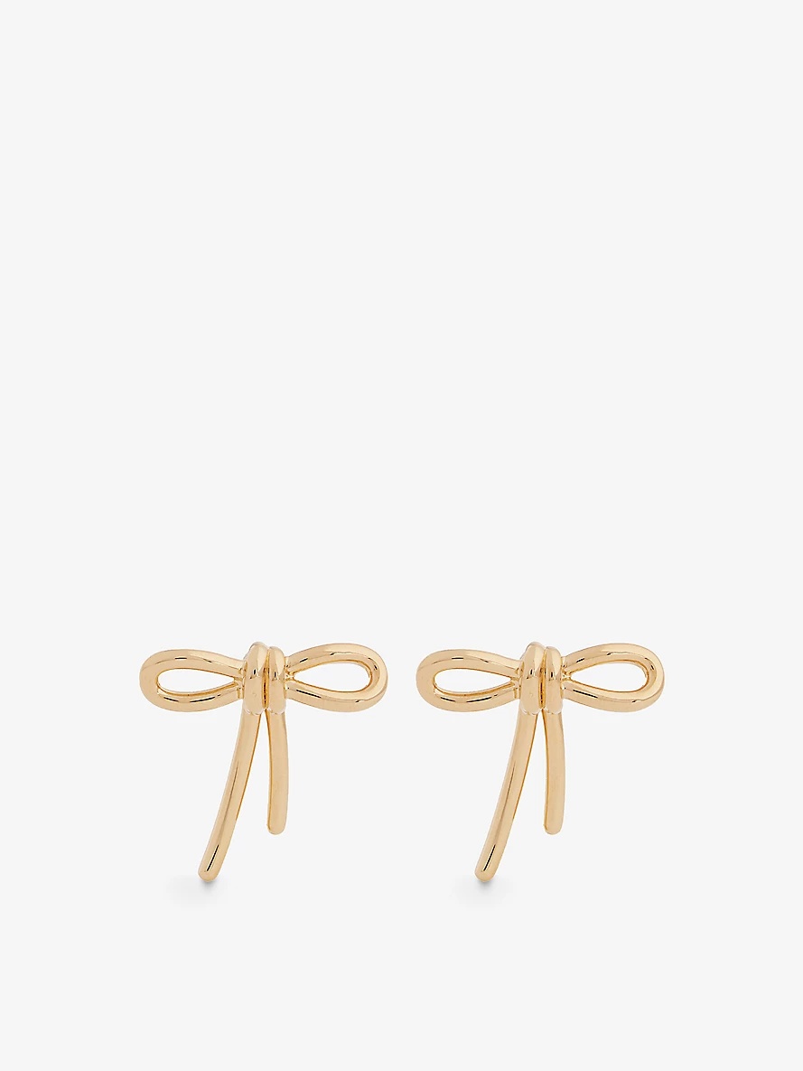 Bow brass earrings - 1