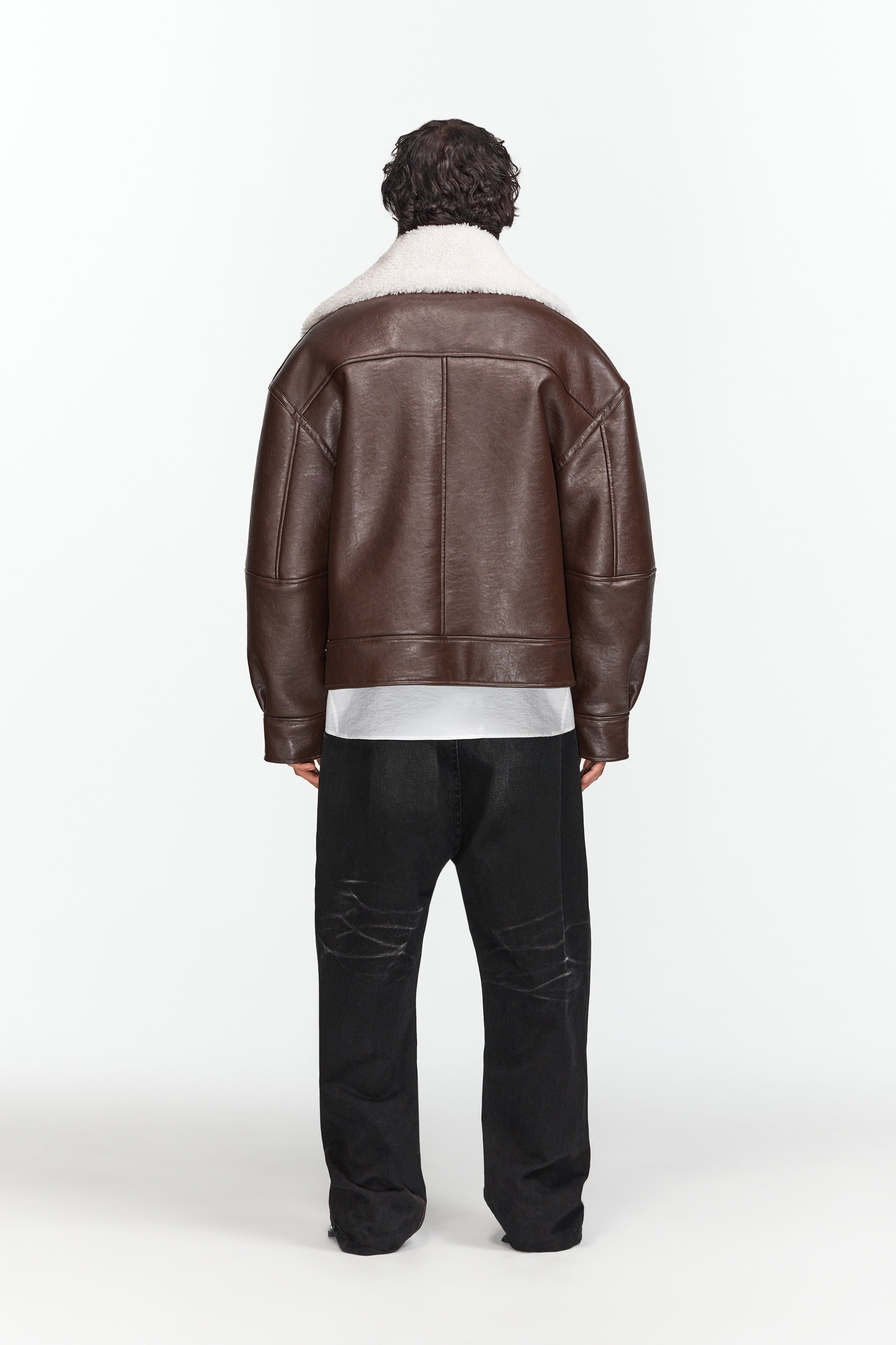 Hook and Eye Shearling Jacket - 11