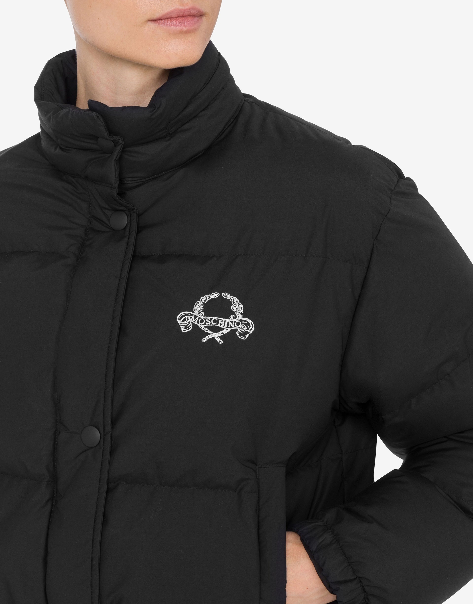 LIGHTWEIGHT NYLON DOWN JACKET LAUREL CROWN LOGO - 3