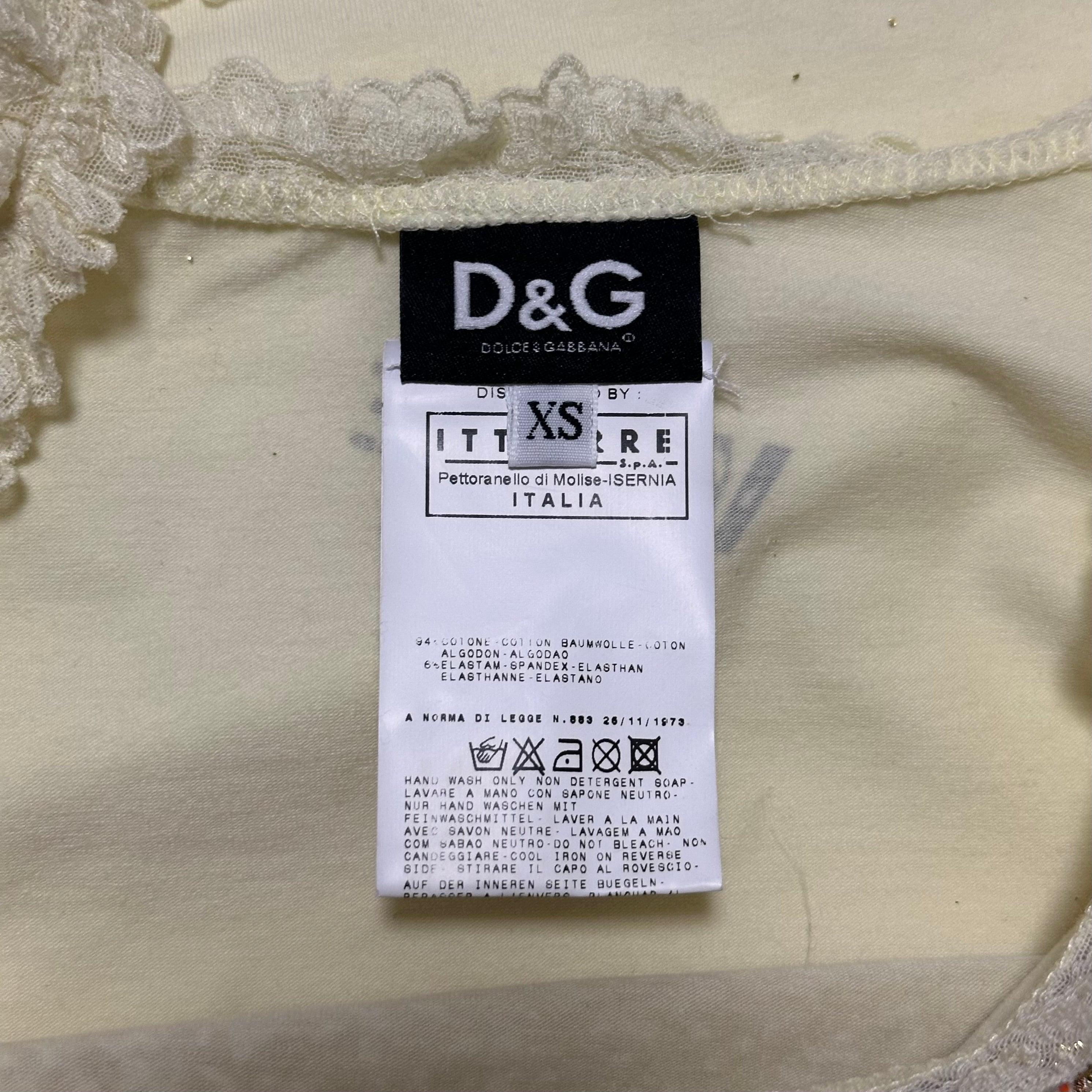 D&G - D&G Lace Trim Camisole with “B-NATURAL DO IT YOUR OWN WAY” Print - 6