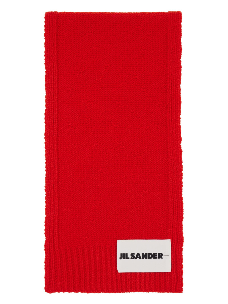 Jil Sander Orange Logo Patch Scarf outlook