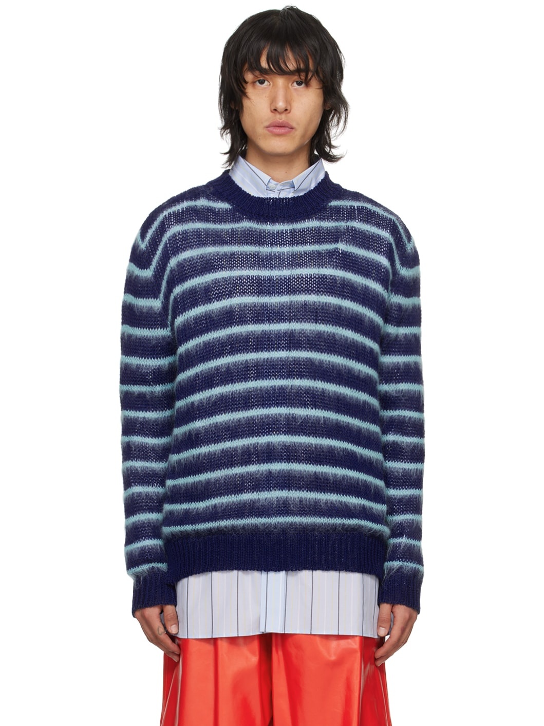 Blue Striped Crewneck - 1