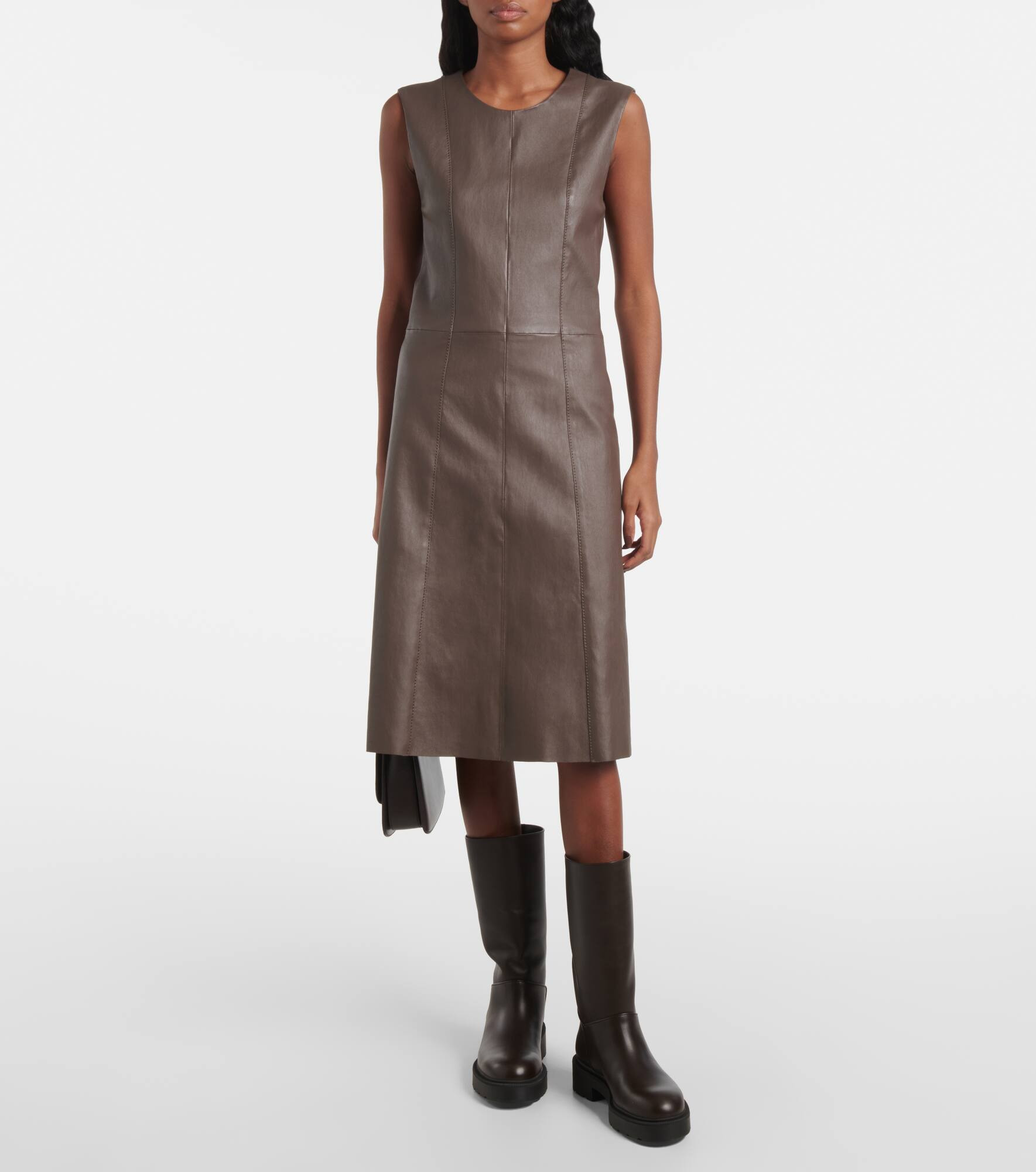 Leather midi dress - 2