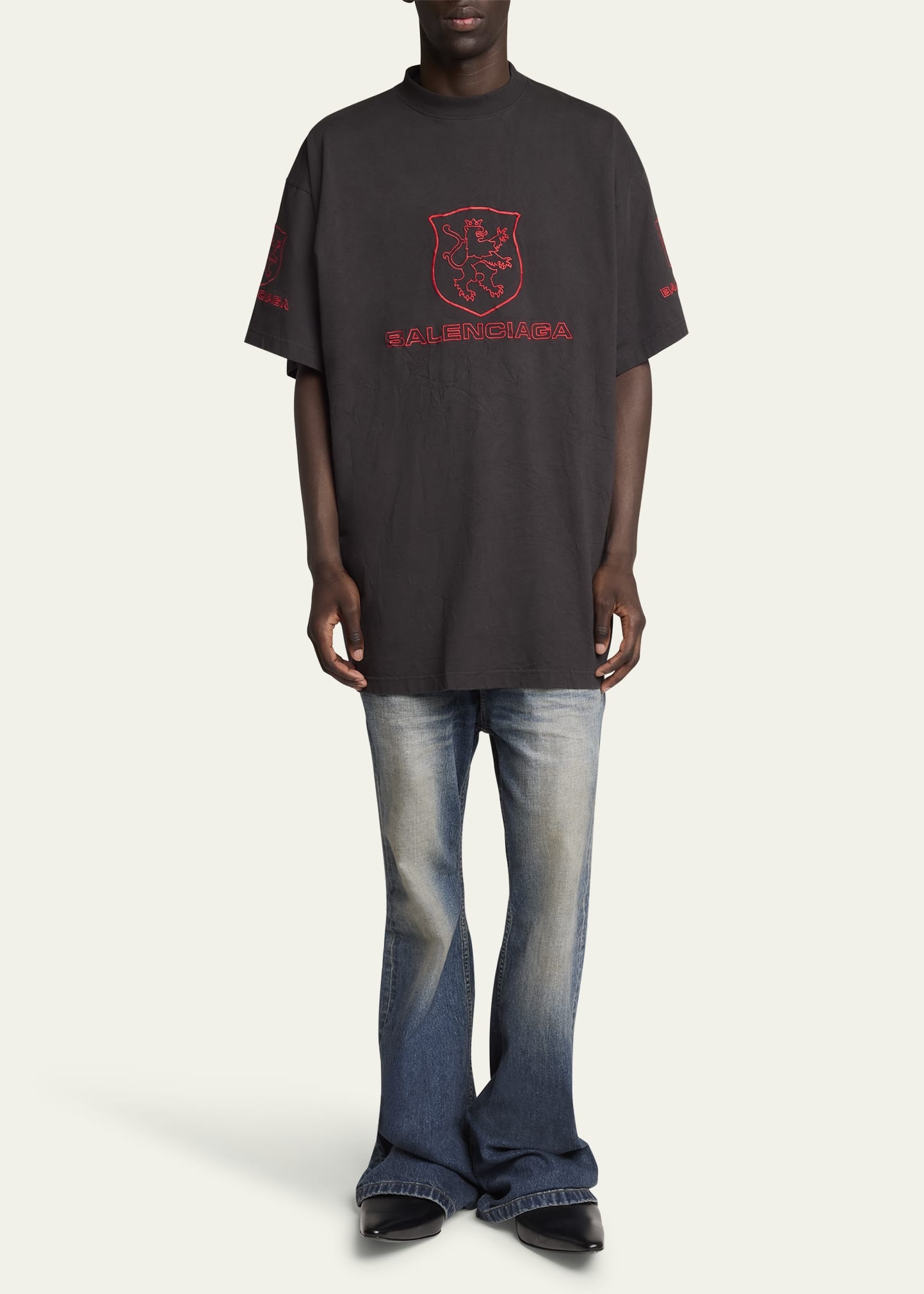 Men's Double-Layer Denim and Nylon Pants - 2