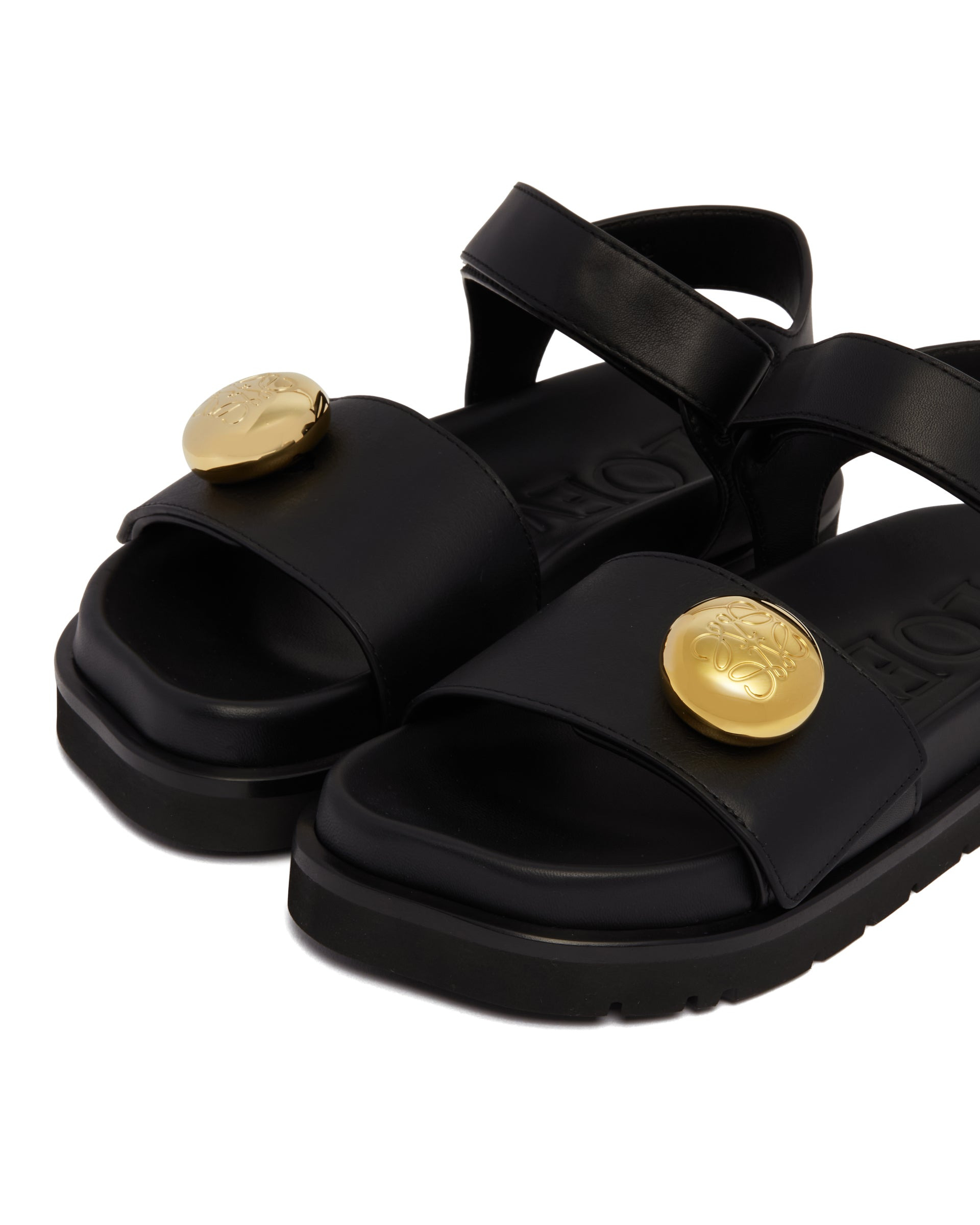 Black Pebble Fussbett Sandals - 6