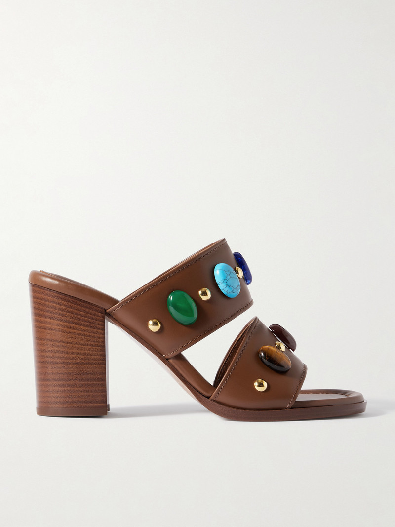 90 Embellished Leather Sandals 1