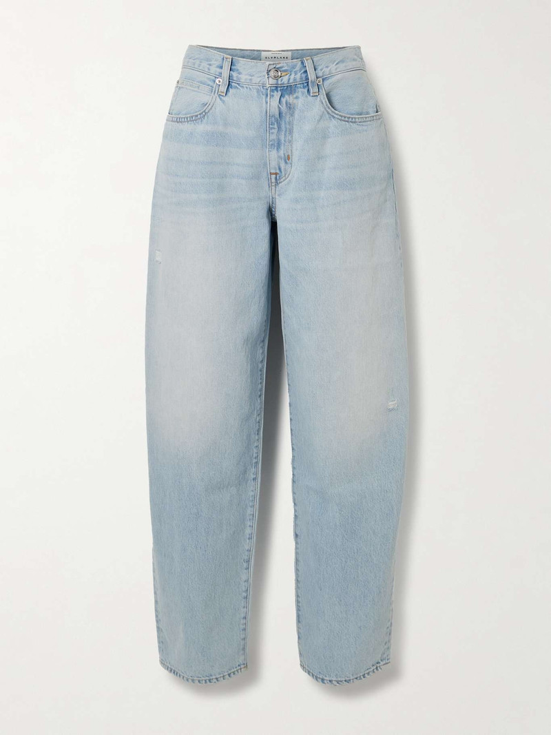 Ella mid-rise barrel-leg jeans Light denim - 1