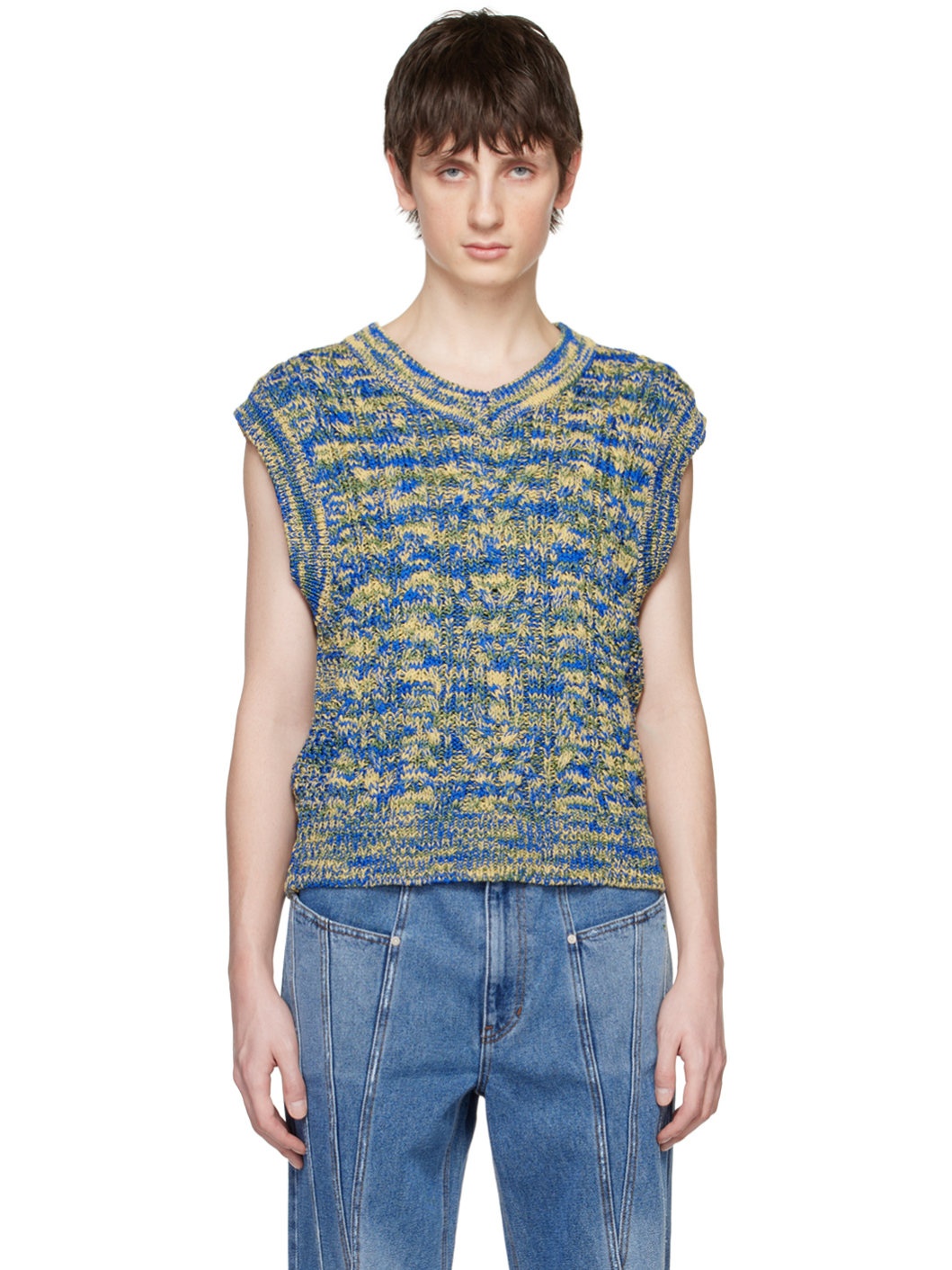 Blue & Yellow Otreto Vest - 1