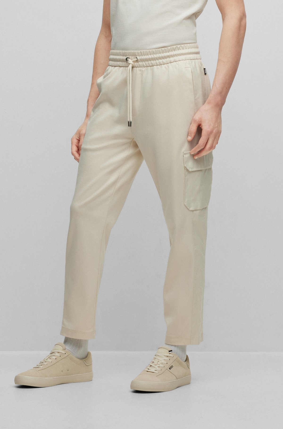 MERCERIZED-COTTON TRACKSUIT BOTTOMS WITH INSERT DETAILS - 2